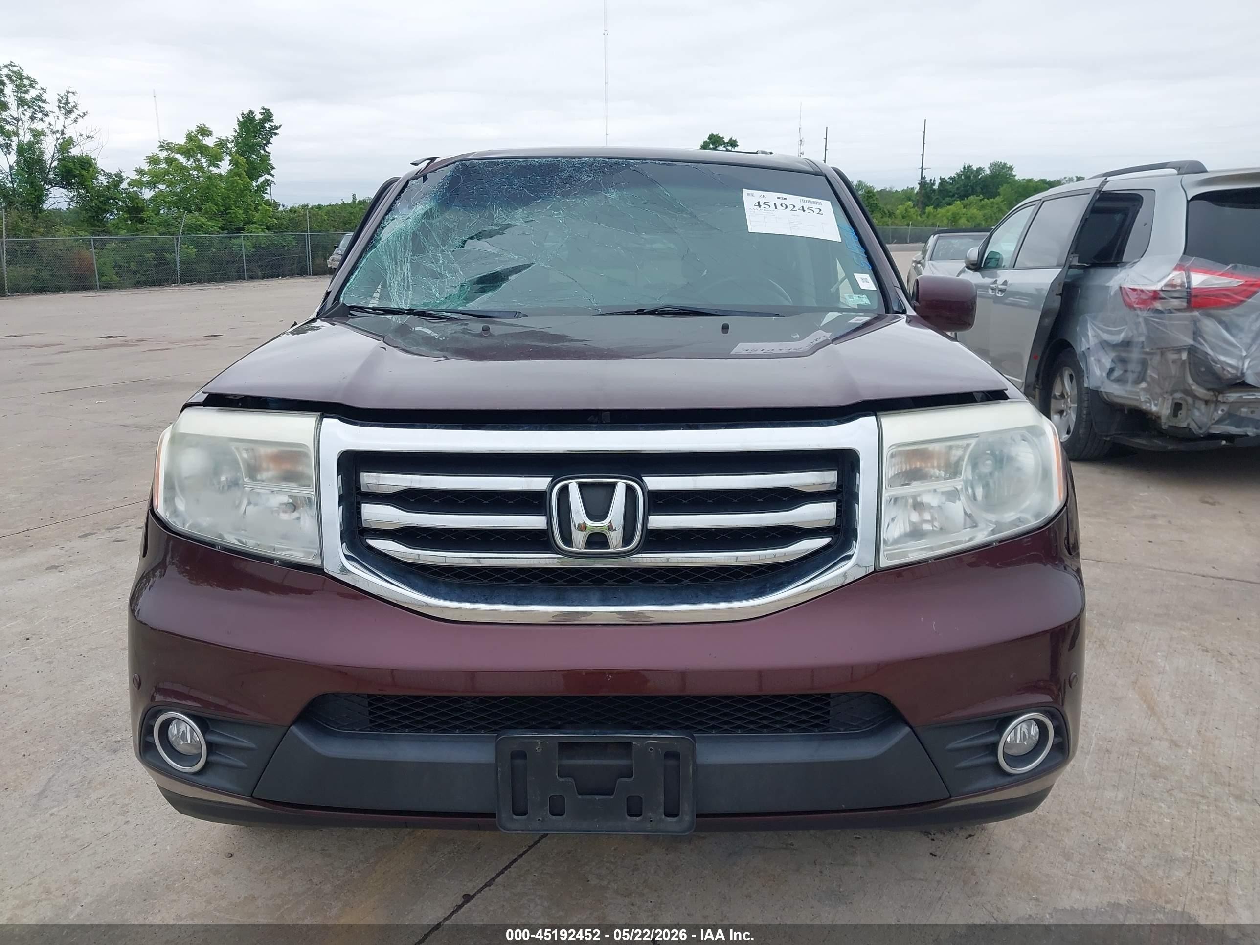 2013 Honda Pilot Touring Коричневый vin: 5FNYF4H92DB027297
