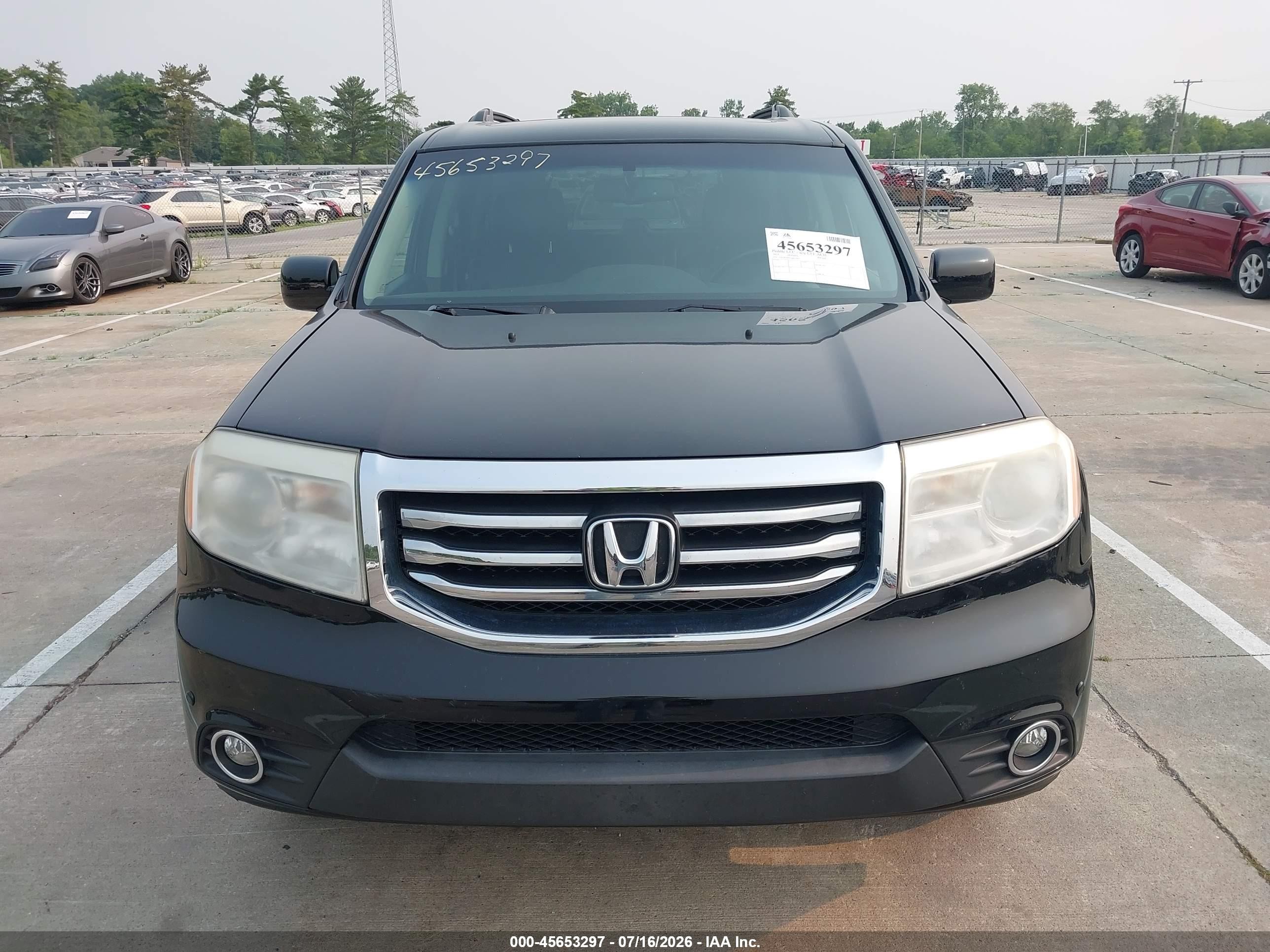 2014 Honda Pilot Touring Black vin: 5FNYF4H92EB007892