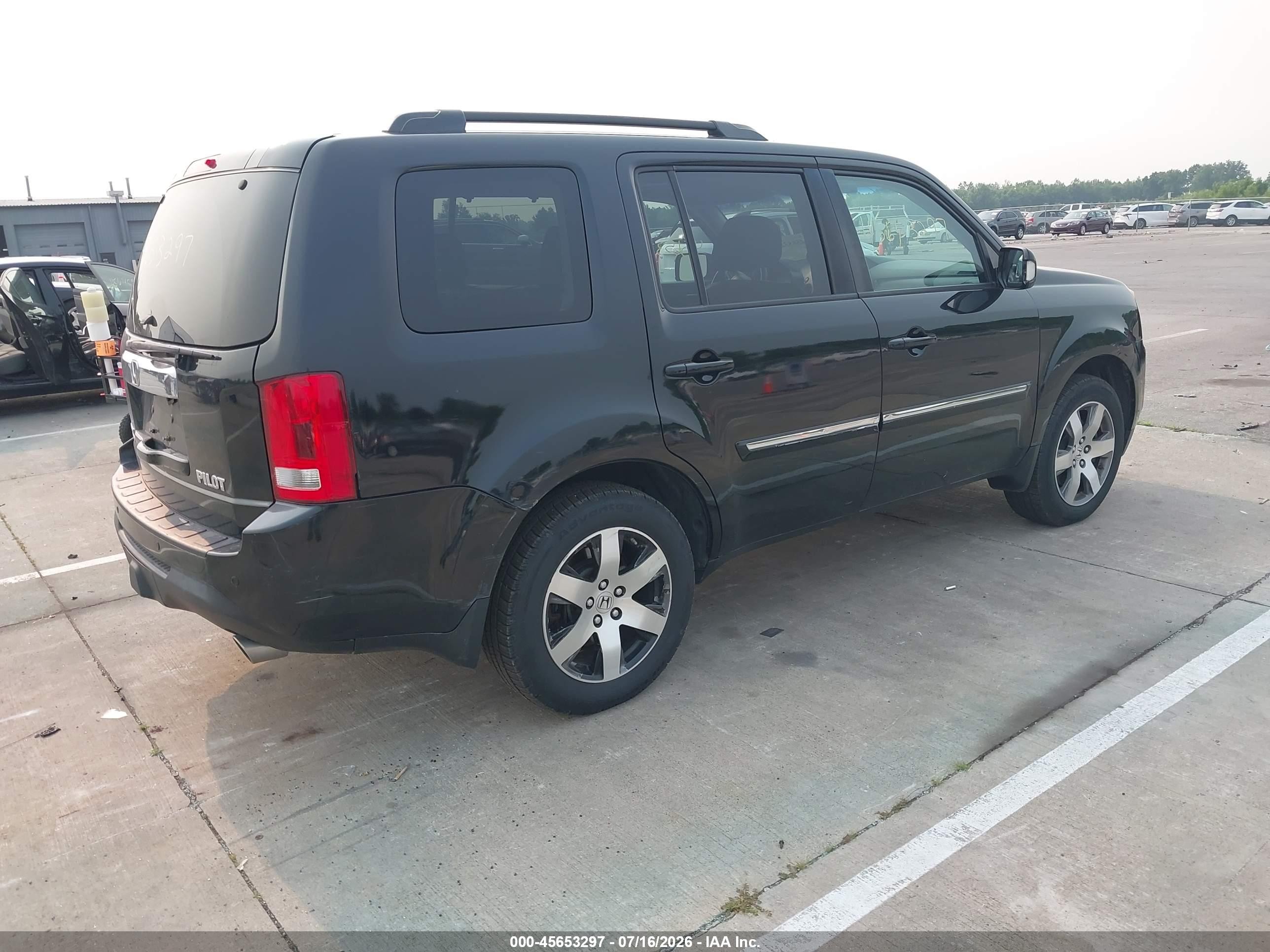 2014 Honda Pilot Touring Black vin: 5FNYF4H92EB007892