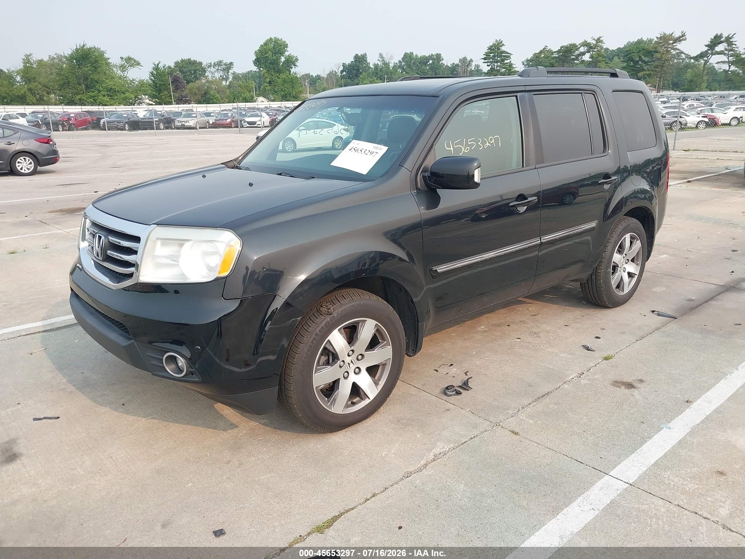 2014 Honda Pilot Touring Black vin: 5FNYF4H92EB007892