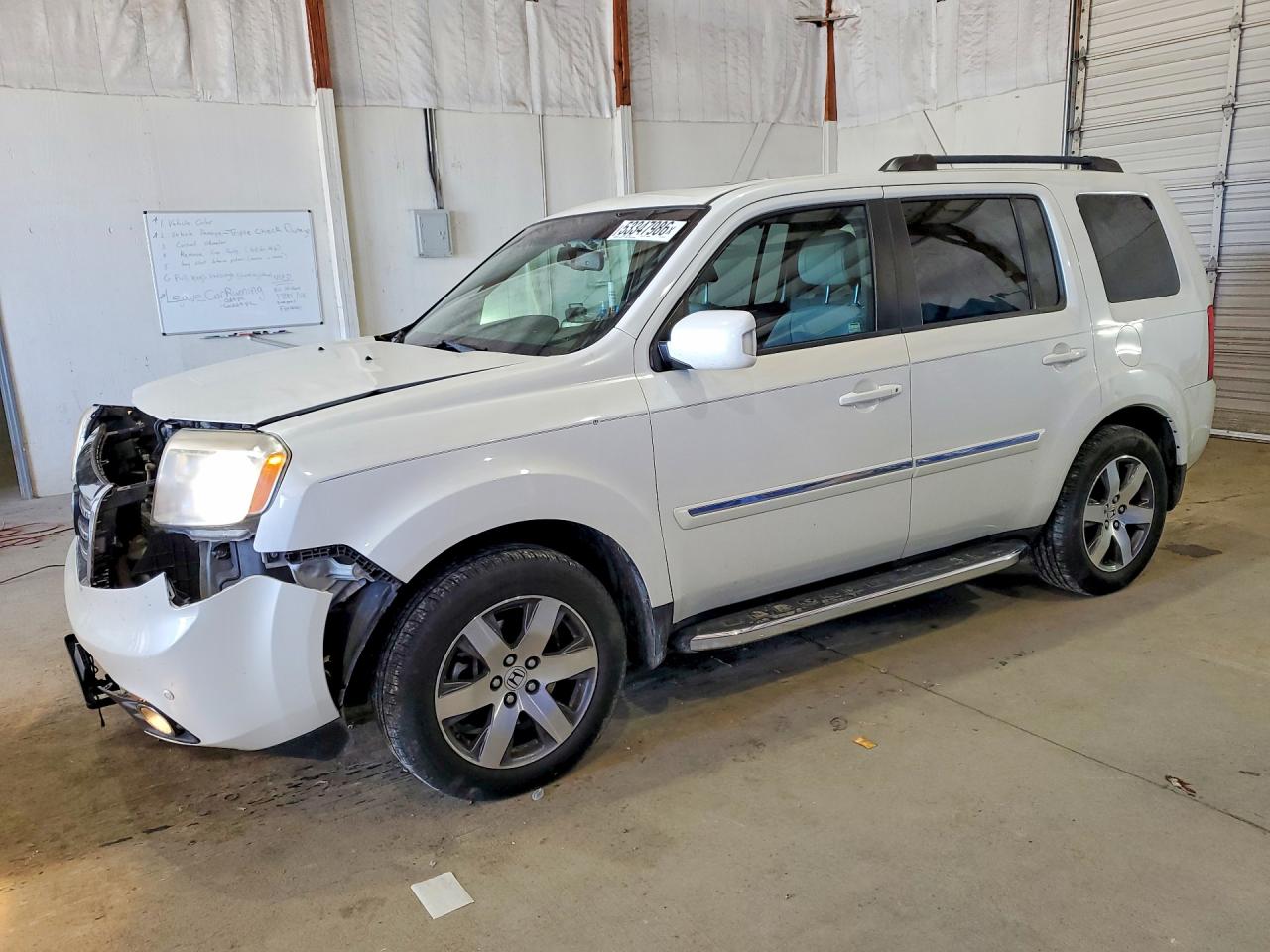 2014 Honda Pilot Touring White vin: 5FNYF4H92EB016219