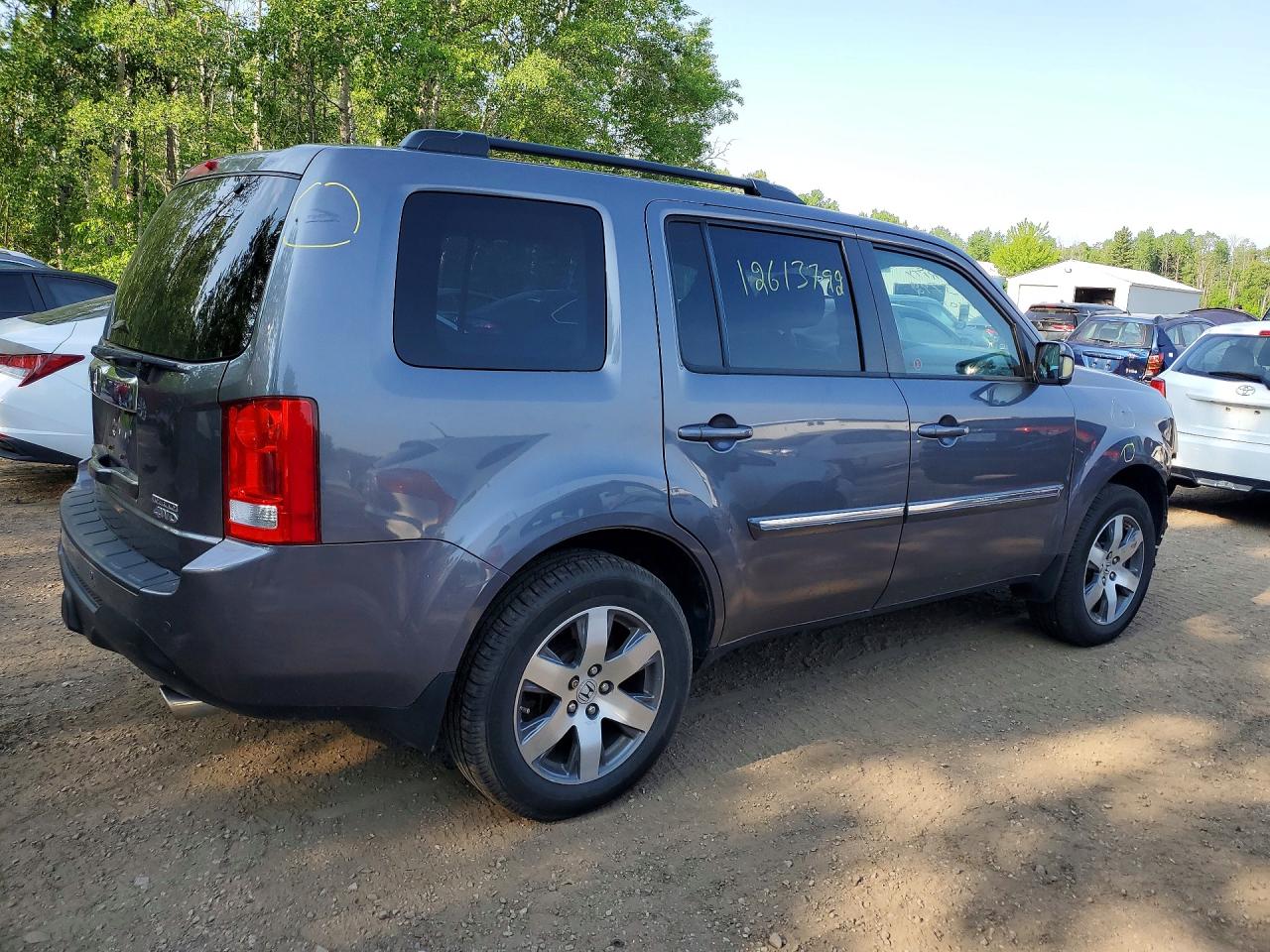 2014 Honda Pilot Touring Charcoal vin: 5FNYF4H92EB501413