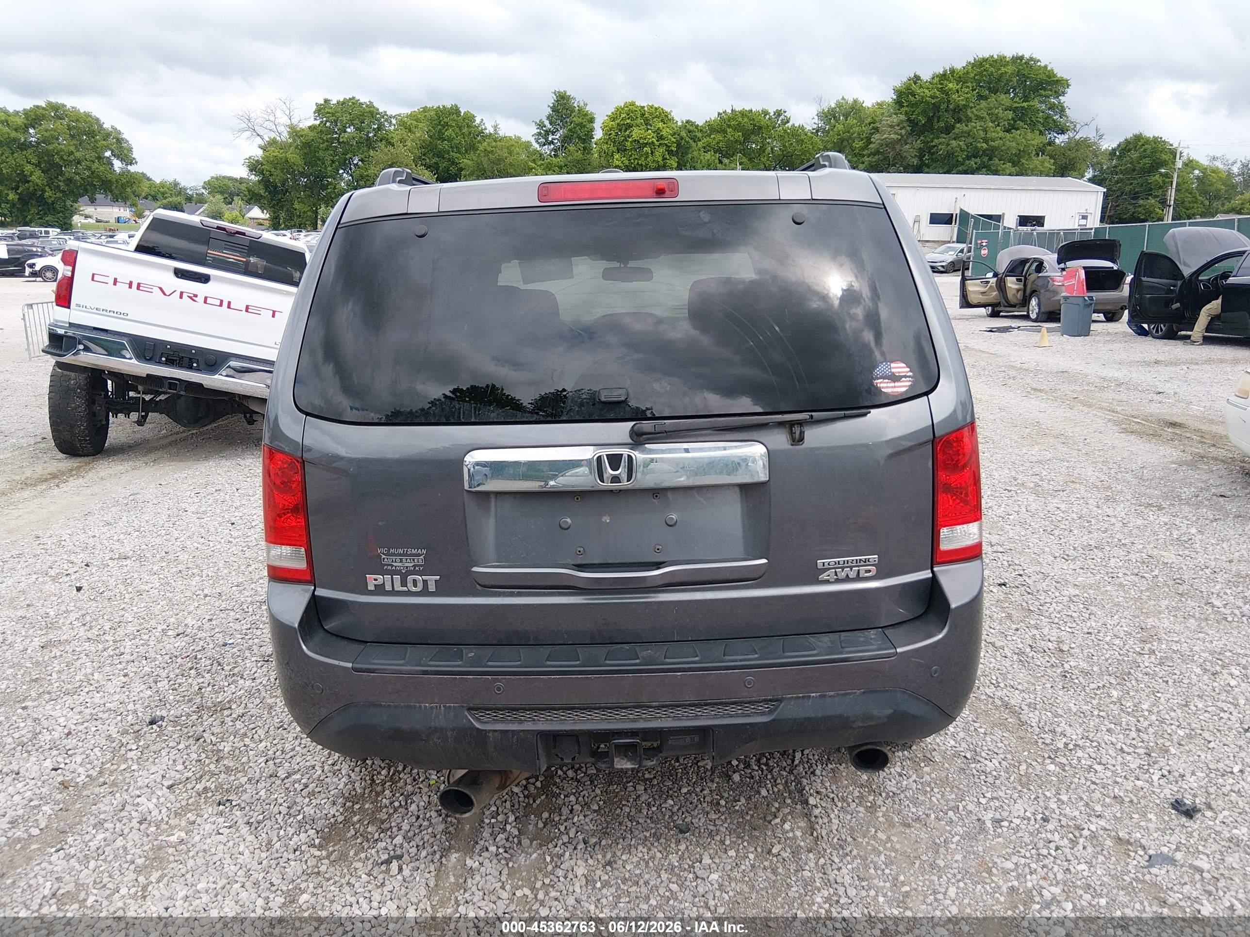 2015 Honda Pilot Touring Gray vin: 5FNYF4H92FB062960