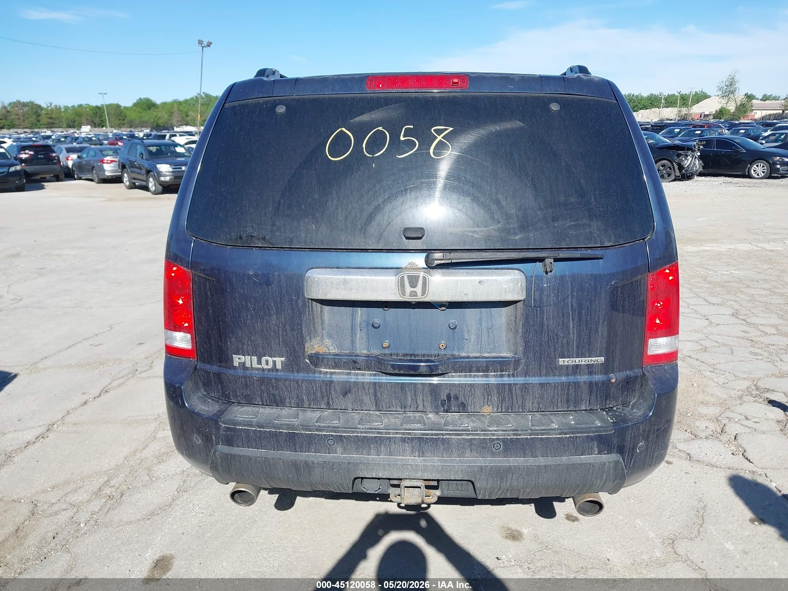 2010 Honda Pilot Touring Navy vin: 5FNYF4H93AB001724