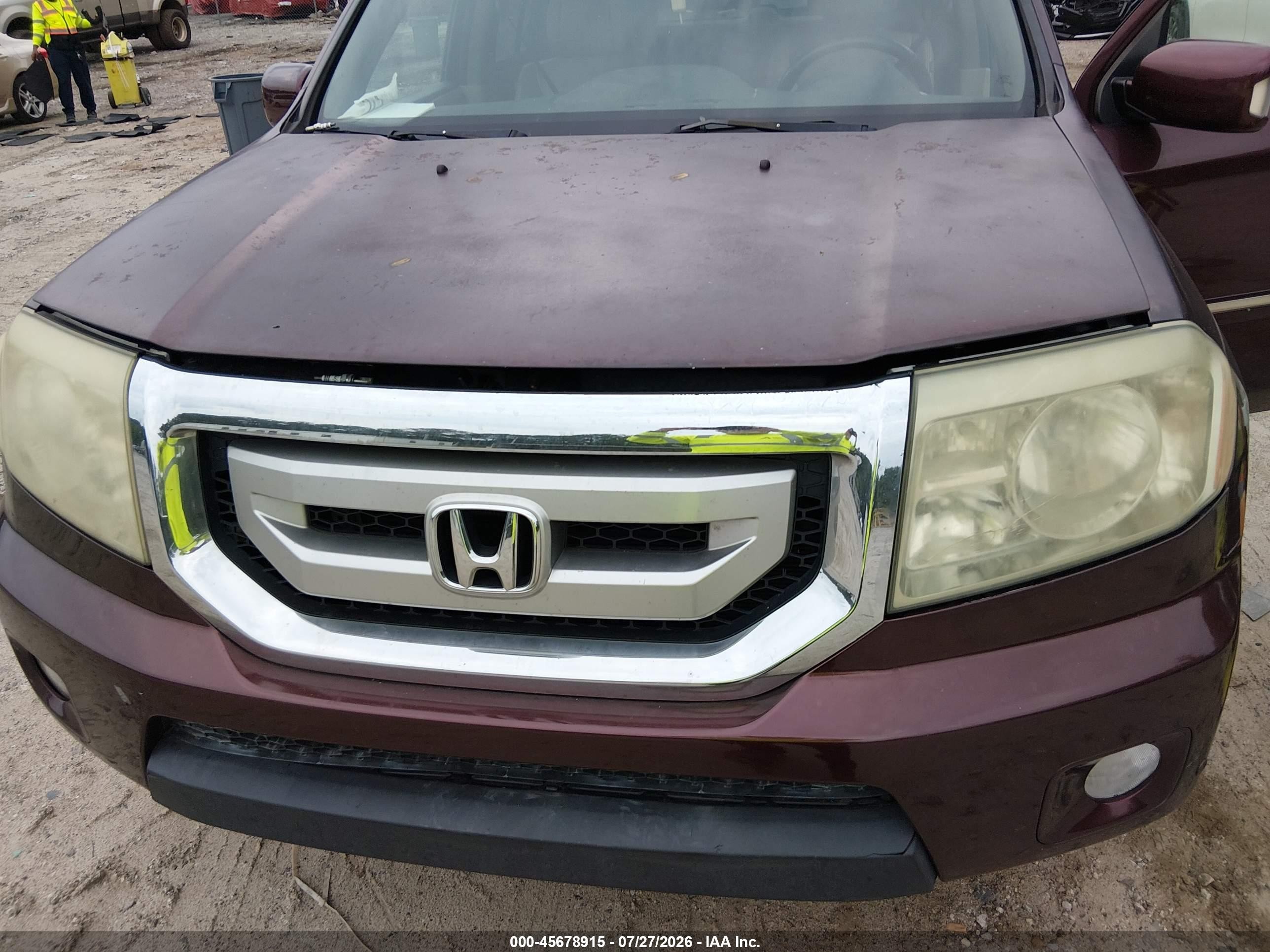 2010 Honda Pilot Touring Burgundy vin: 5FNYF4H93AB040698