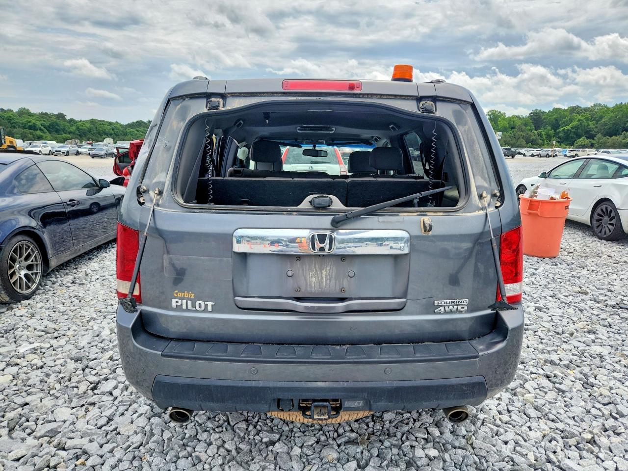 2011 Honda Pilot Touring Серый vin: 5FNYF4H93BB101856
