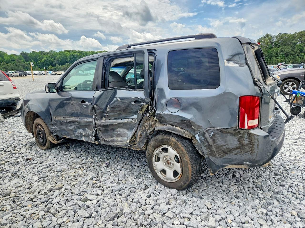 2011 Honda Pilot Touring Серый vin: 5FNYF4H93BB101856