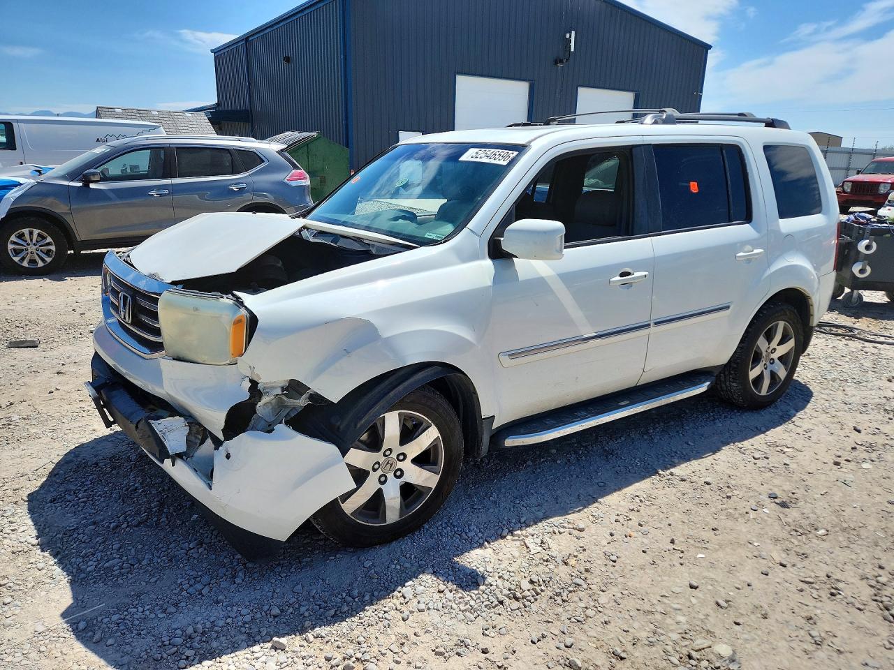2012 Honda Pilot Touring White vin: 5FNYF4H93CB069797