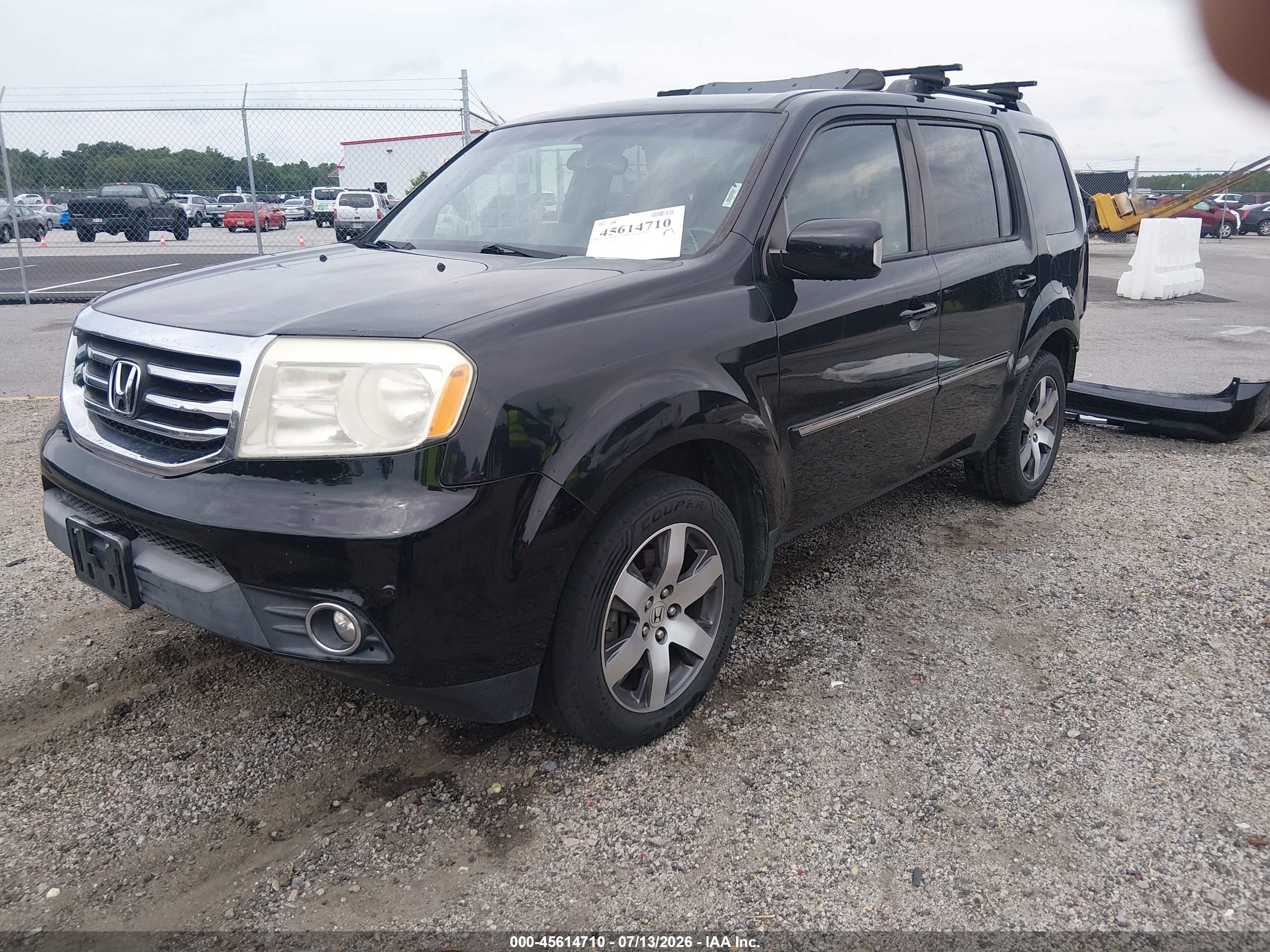 2012 Honda Pilot Touring Black vin: 5FNYF4H93CB081285