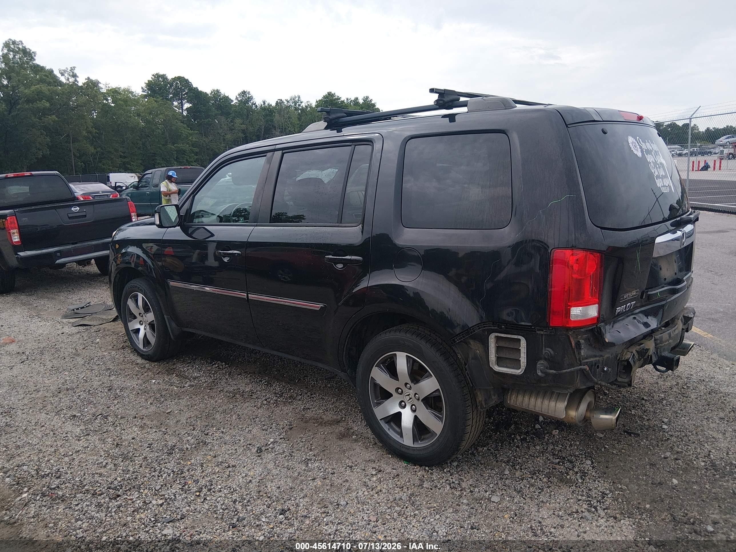 2012 Honda Pilot Touring Black vin: 5FNYF4H93CB081285
