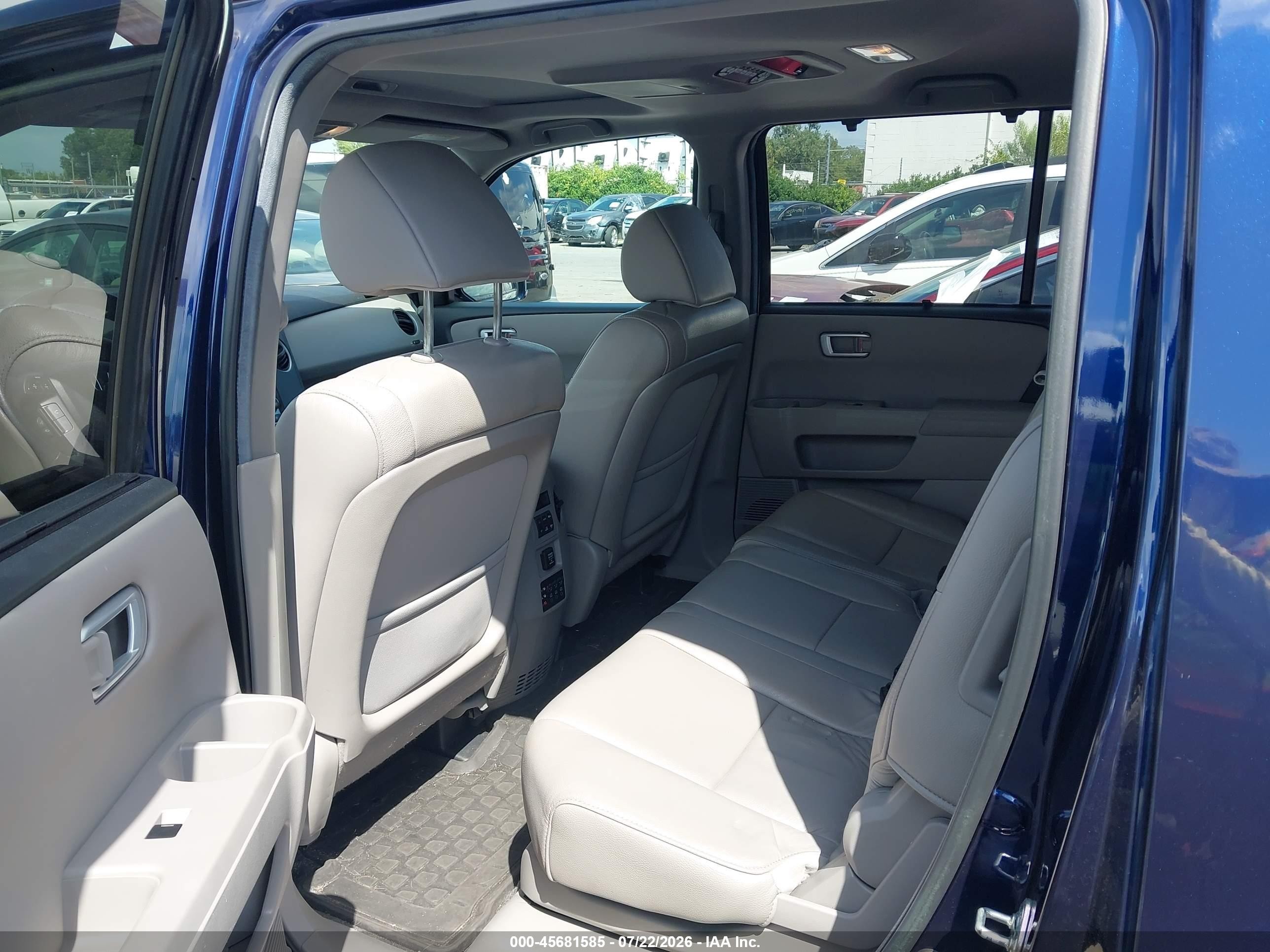 2013 Honda Pilot Touring Blue vin: 5FNYF4H93DB010749