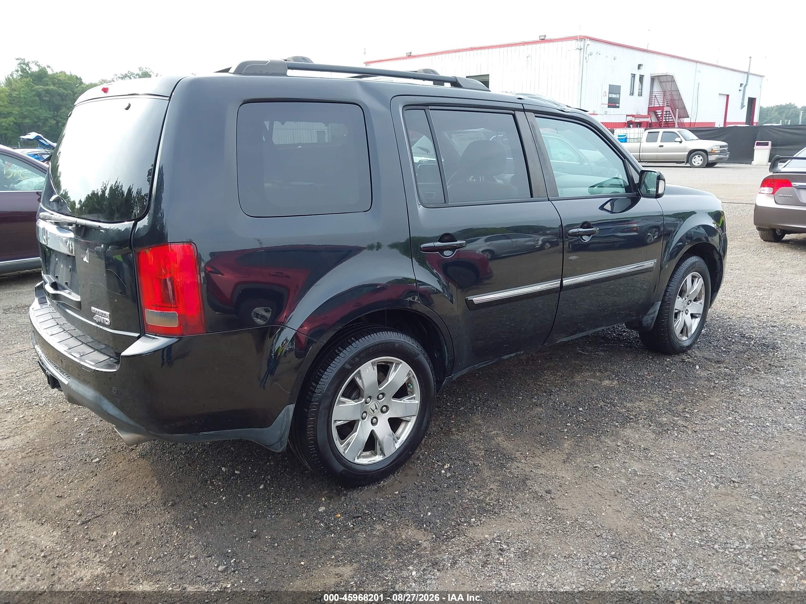 2013 Honda Pilot Touring Black vin: 5FNYF4H93DB067193