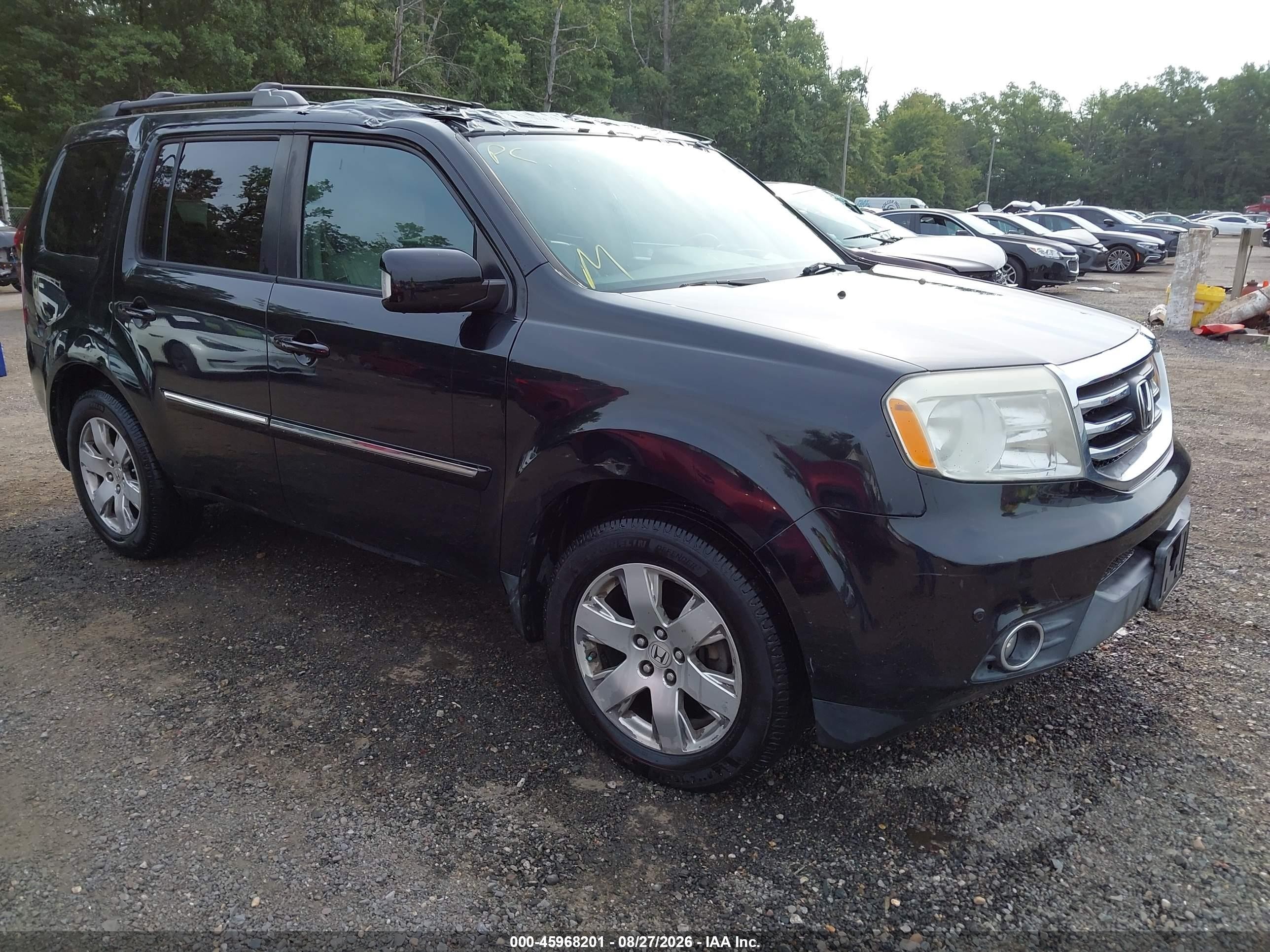 2013 Honda Pilot Touring Black vin: 5FNYF4H93DB067193
