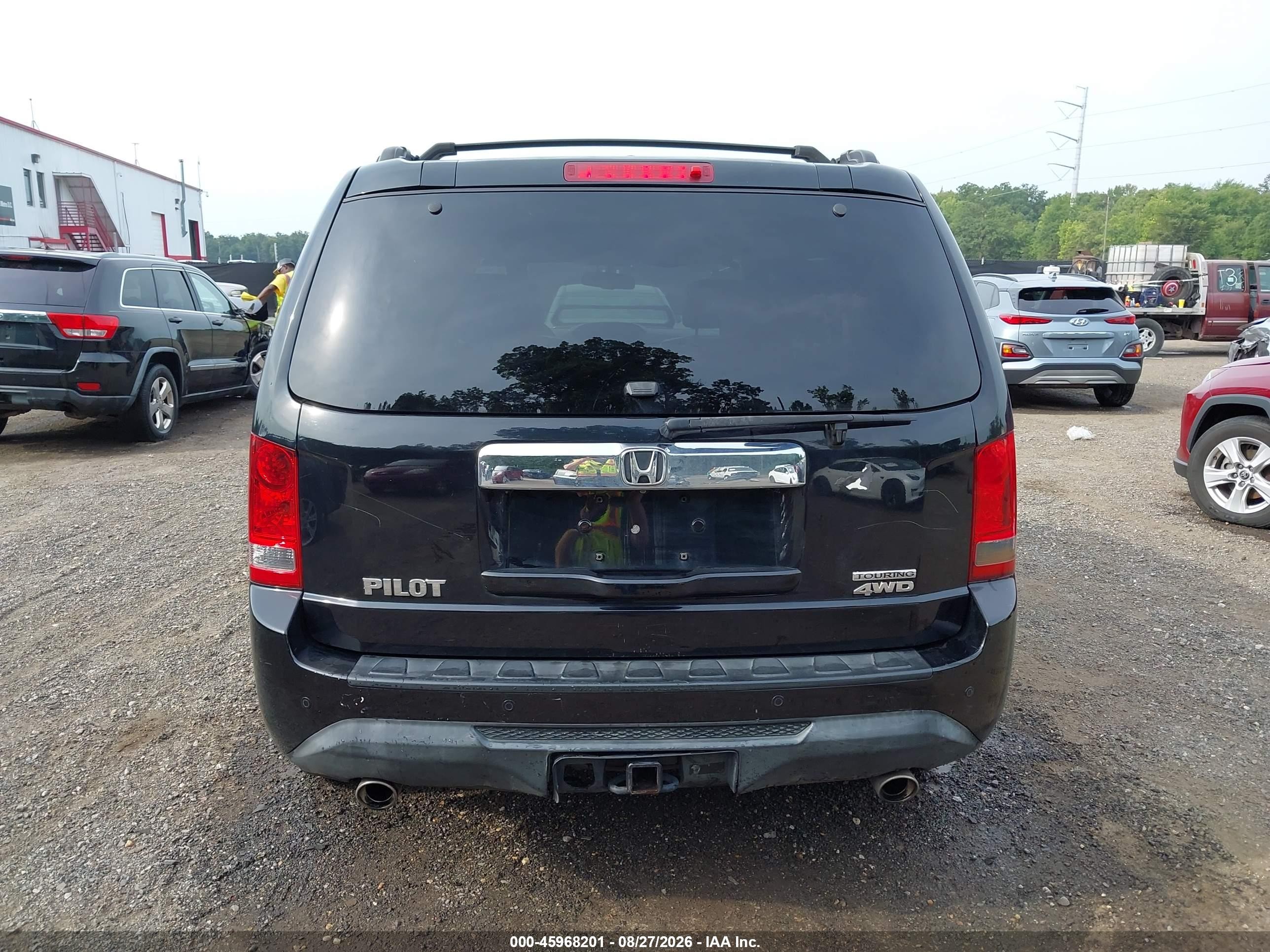 2013 Honda Pilot Touring Black vin: 5FNYF4H93DB067193