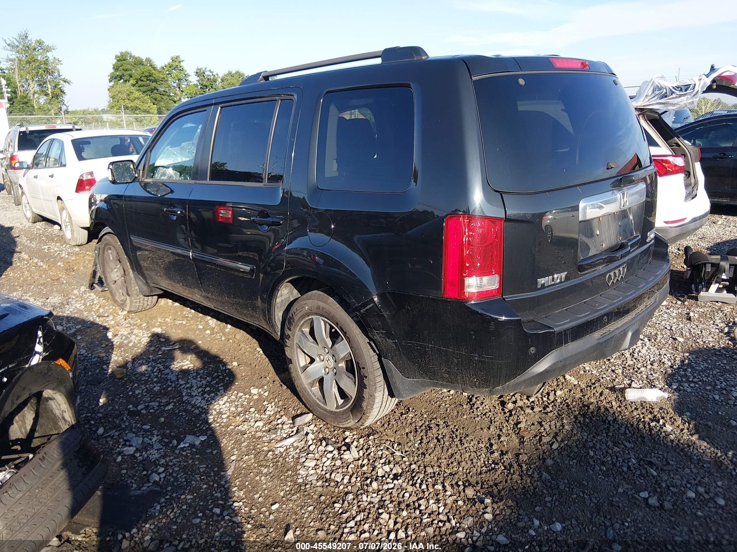 2013 Honda Pilot Touring Black vin: 5FNYF4H94DB004877