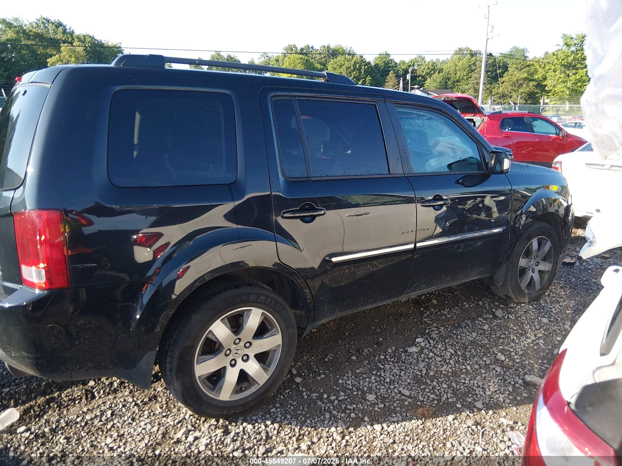2013 Honda Pilot Touring Black vin: 5FNYF4H94DB004877