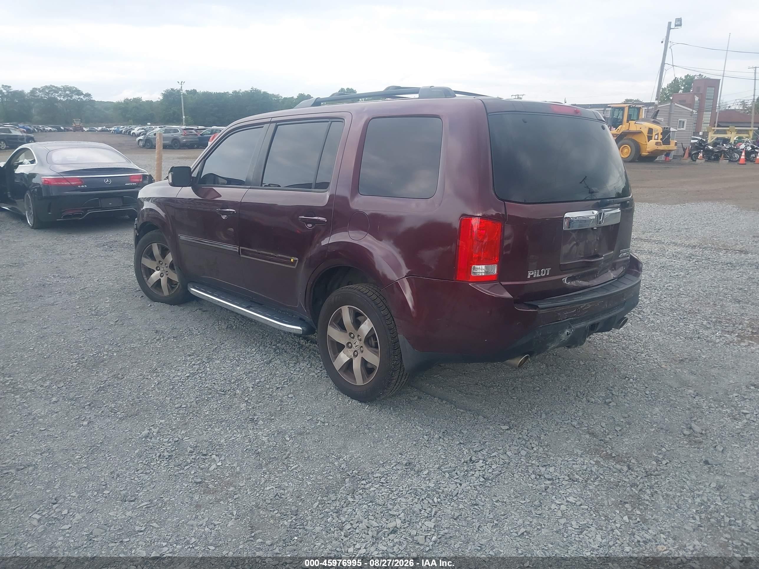 2013 Honda Pilot Touring Бордовый vin: 5FNYF4H94DB028189