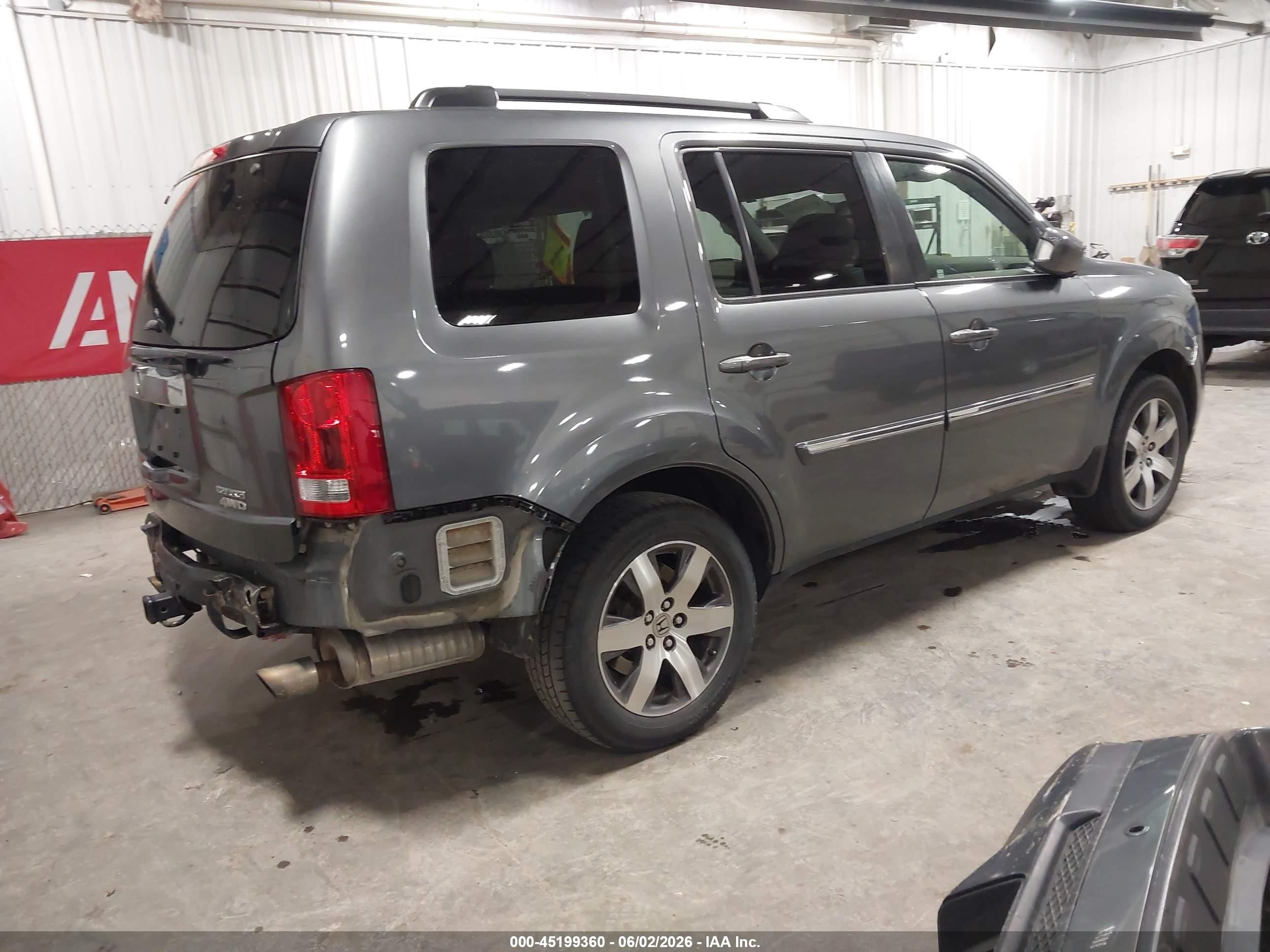 2013 Honda Pilot Touring Gray vin: 5FNYF4H94DB036471