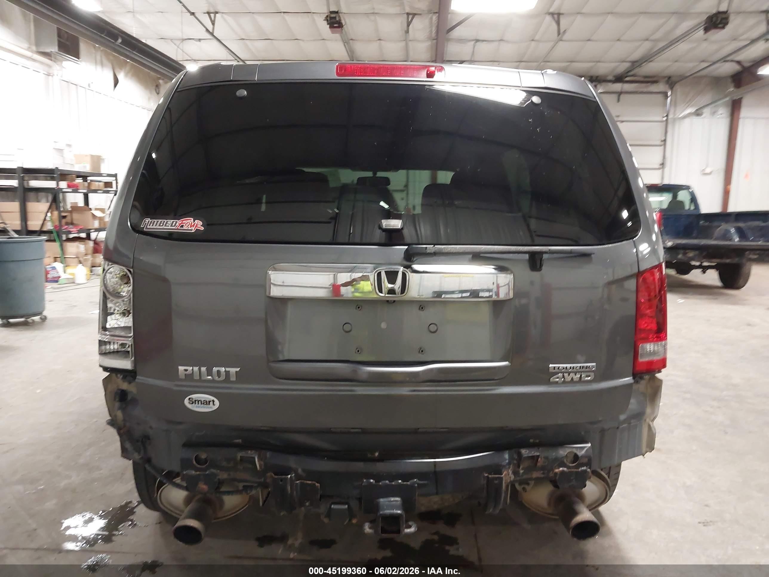 2013 Honda Pilot Touring Gray vin: 5FNYF4H94DB036471