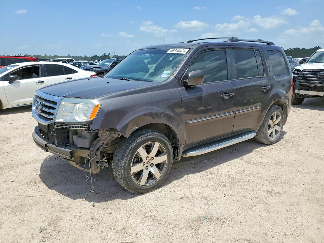 2014 Honda Pilot Touring Gray vin: 5FNYF4H94EB021244