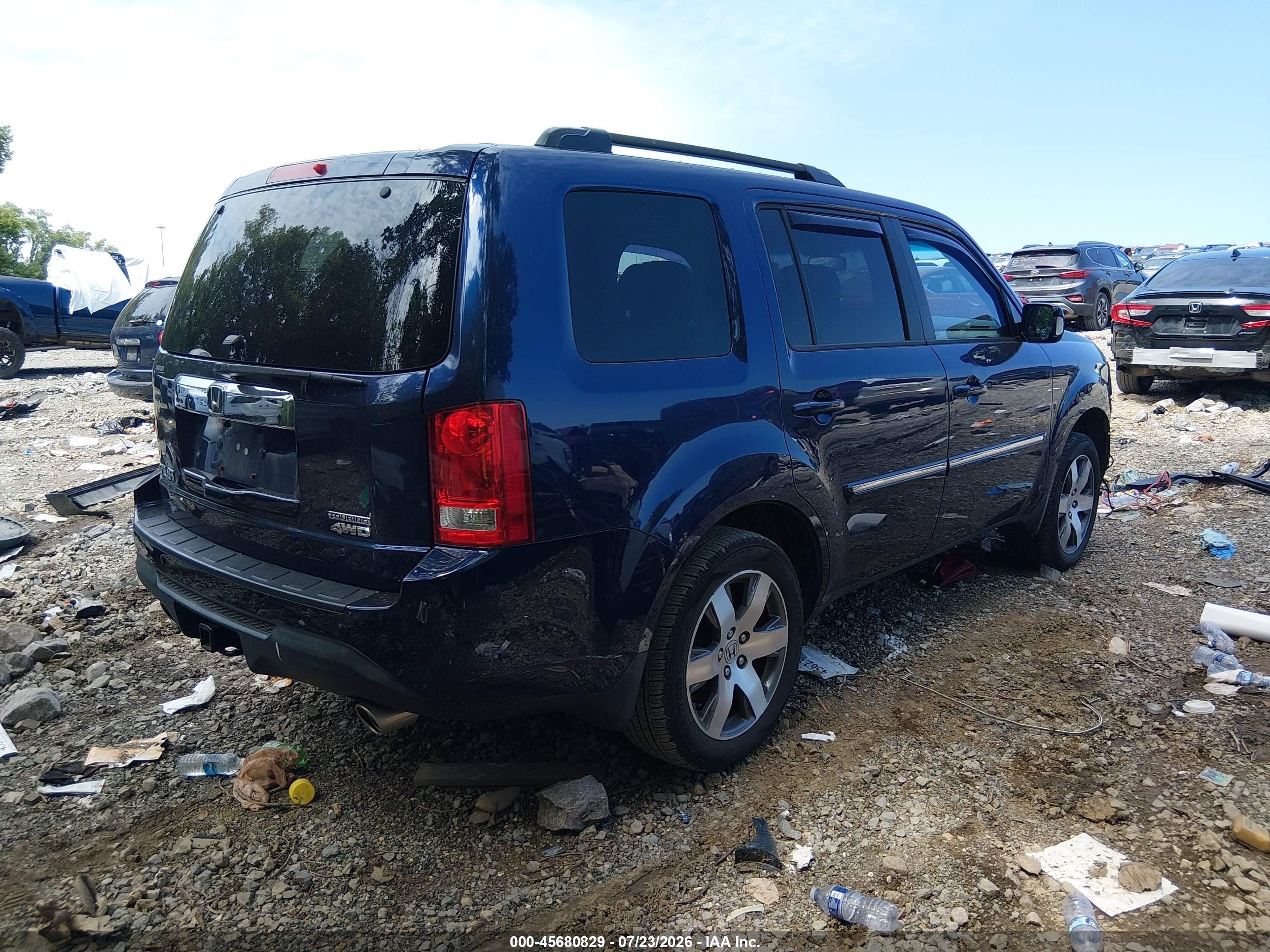 2014 Honda Pilot Touring Black vin: 5FNYF4H94EB034575
