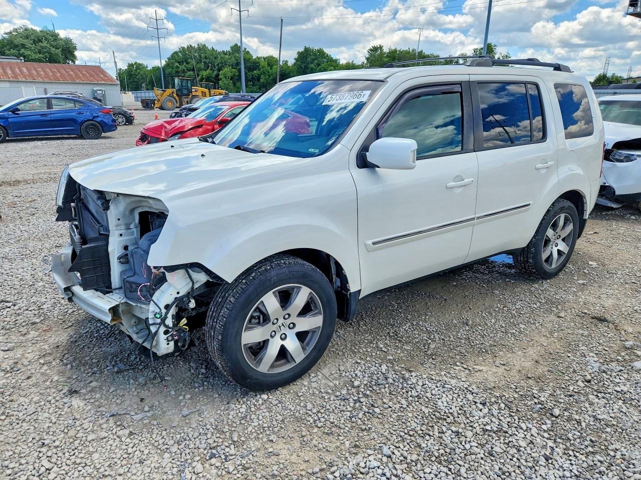 2015 Honda Pilot Touring White vin: 5FNYF4H94FB008446