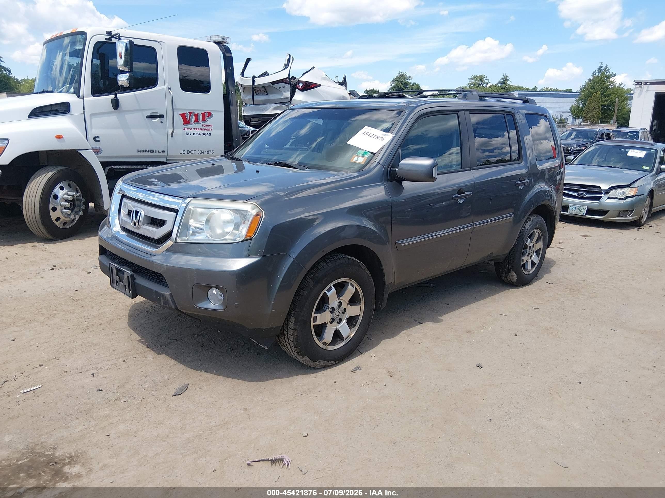 2011 Honda Pilot Touring Gray vin: 5FNYF4H95BB042244