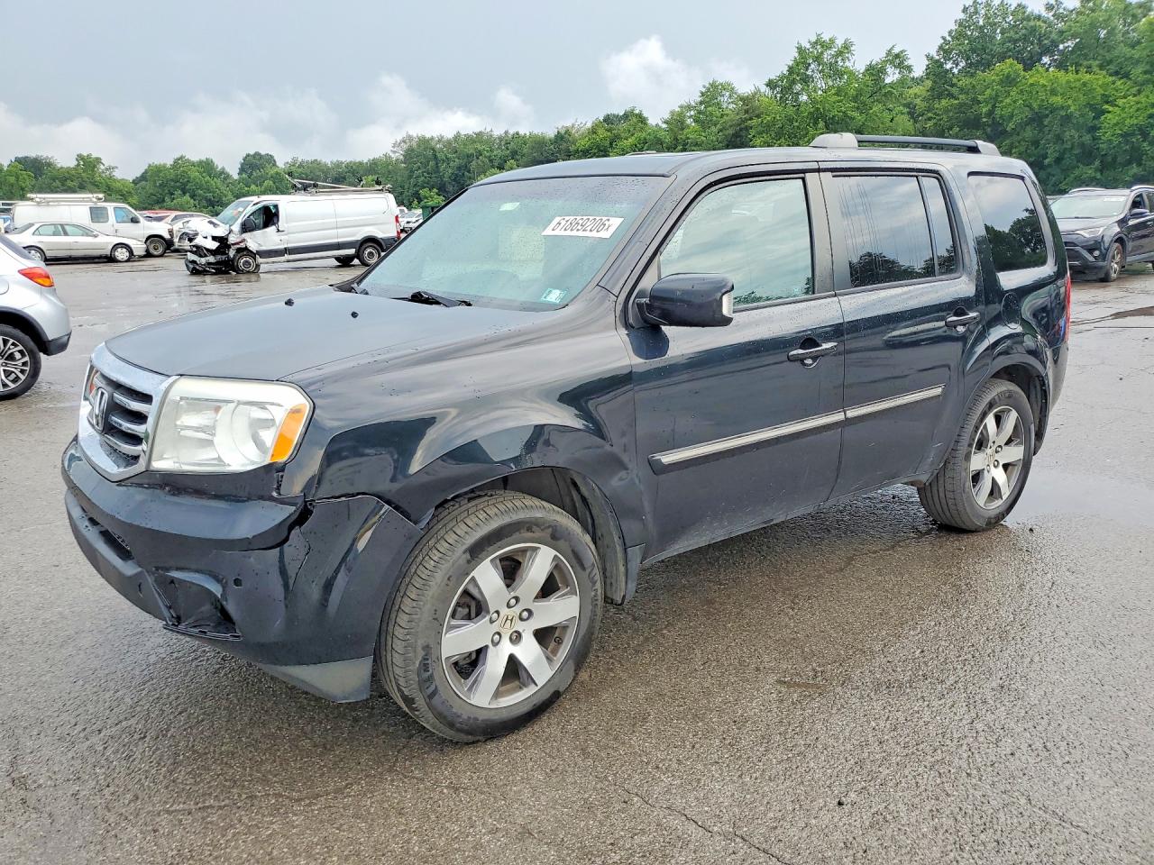 2012 Honda Pilot Touring Black vin: 5FNYF4H95CB001212
