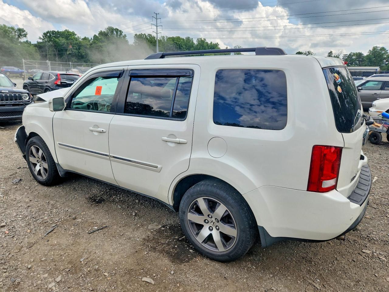 2012 Honda Pilot Touring White vin: 5FNYF4H95CB018155