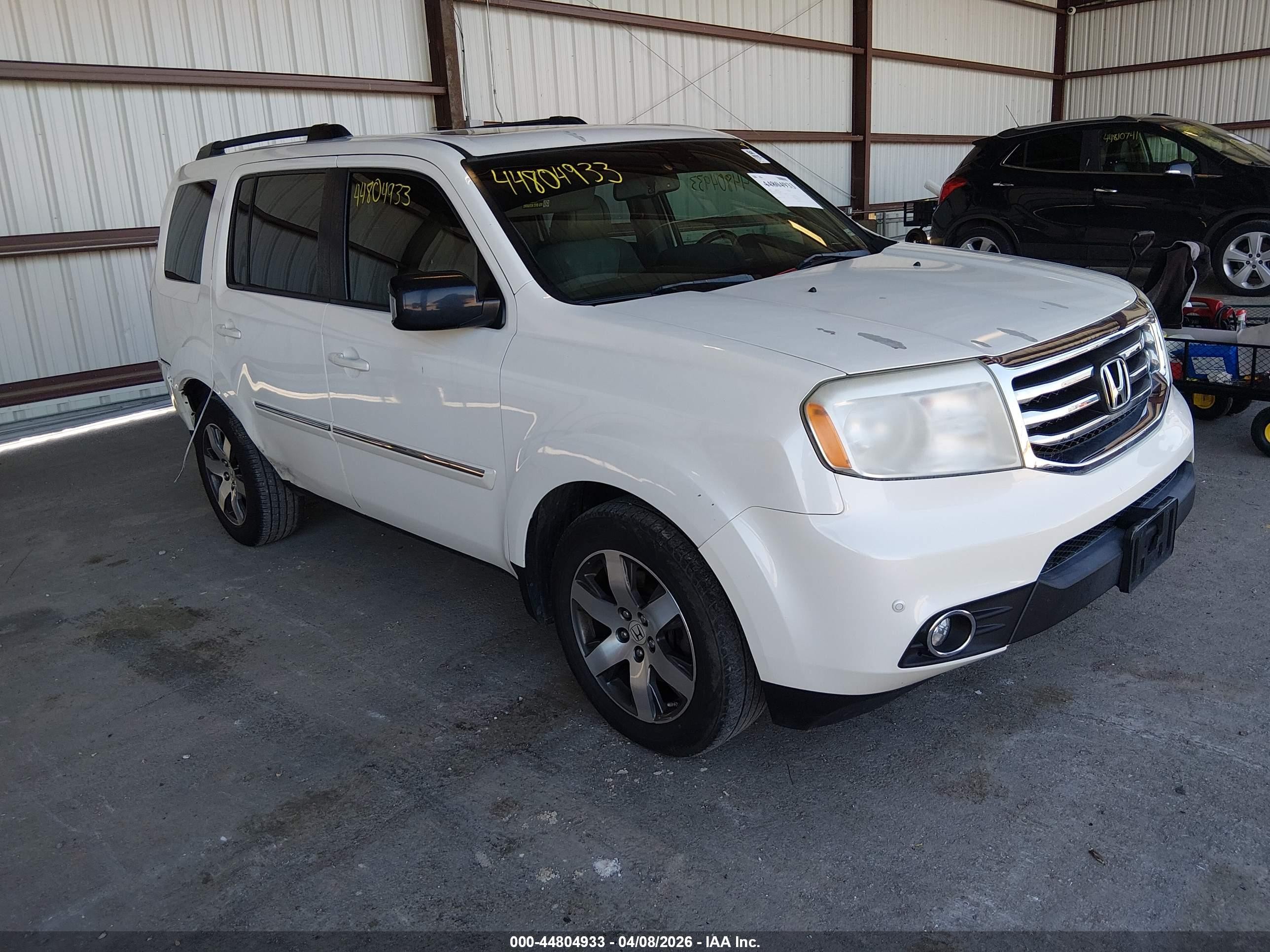 2012 Honda Pilot Touring White vin: 5FNYF4H95CB058994