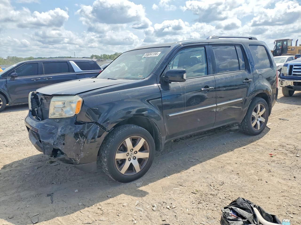 2012 Honda Pilot Touring Черный vin: 5FNYF4H95CB081580