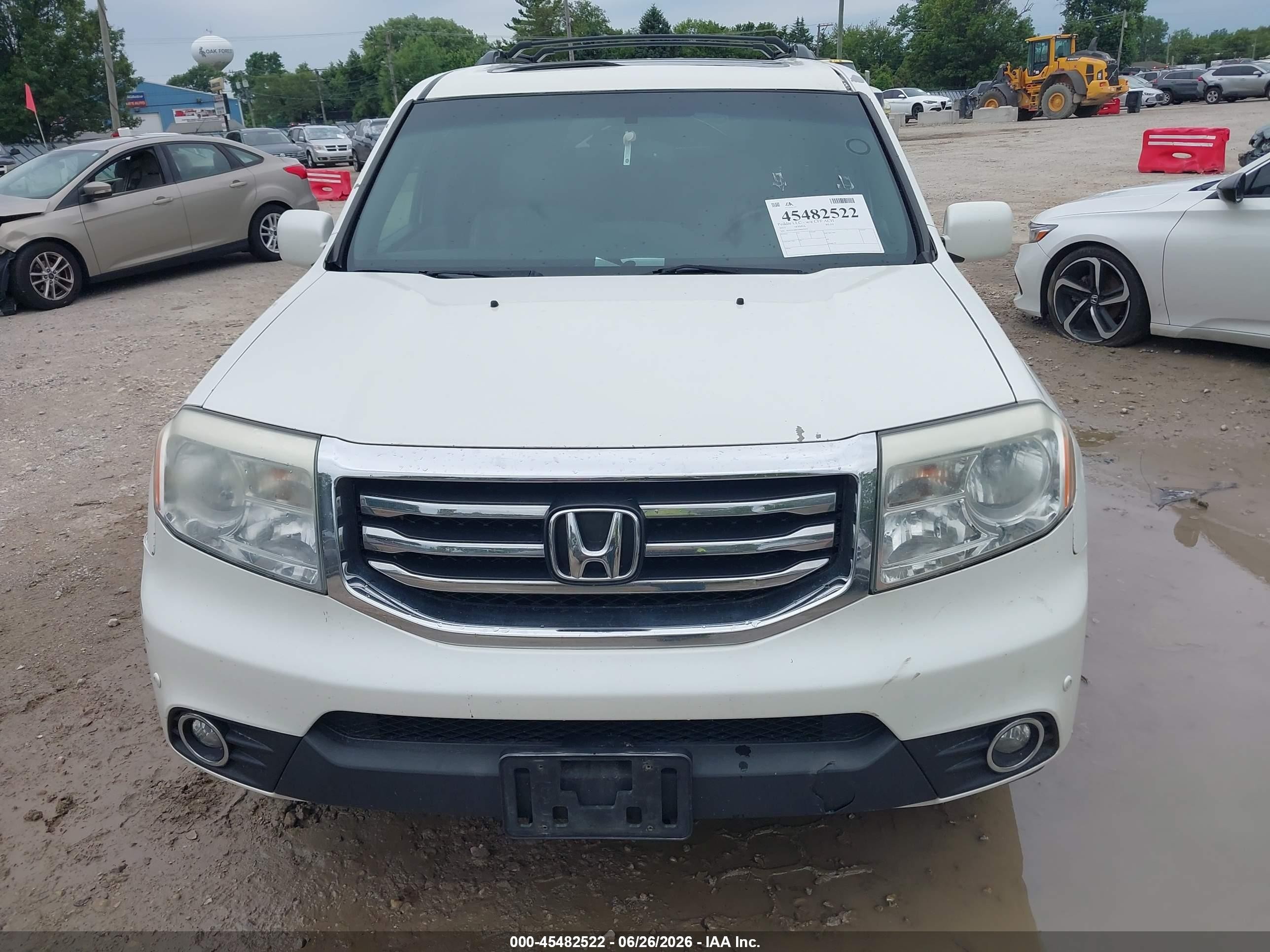 2013 Honda Pilot Touring White vin: 5FNYF4H95DB035975
