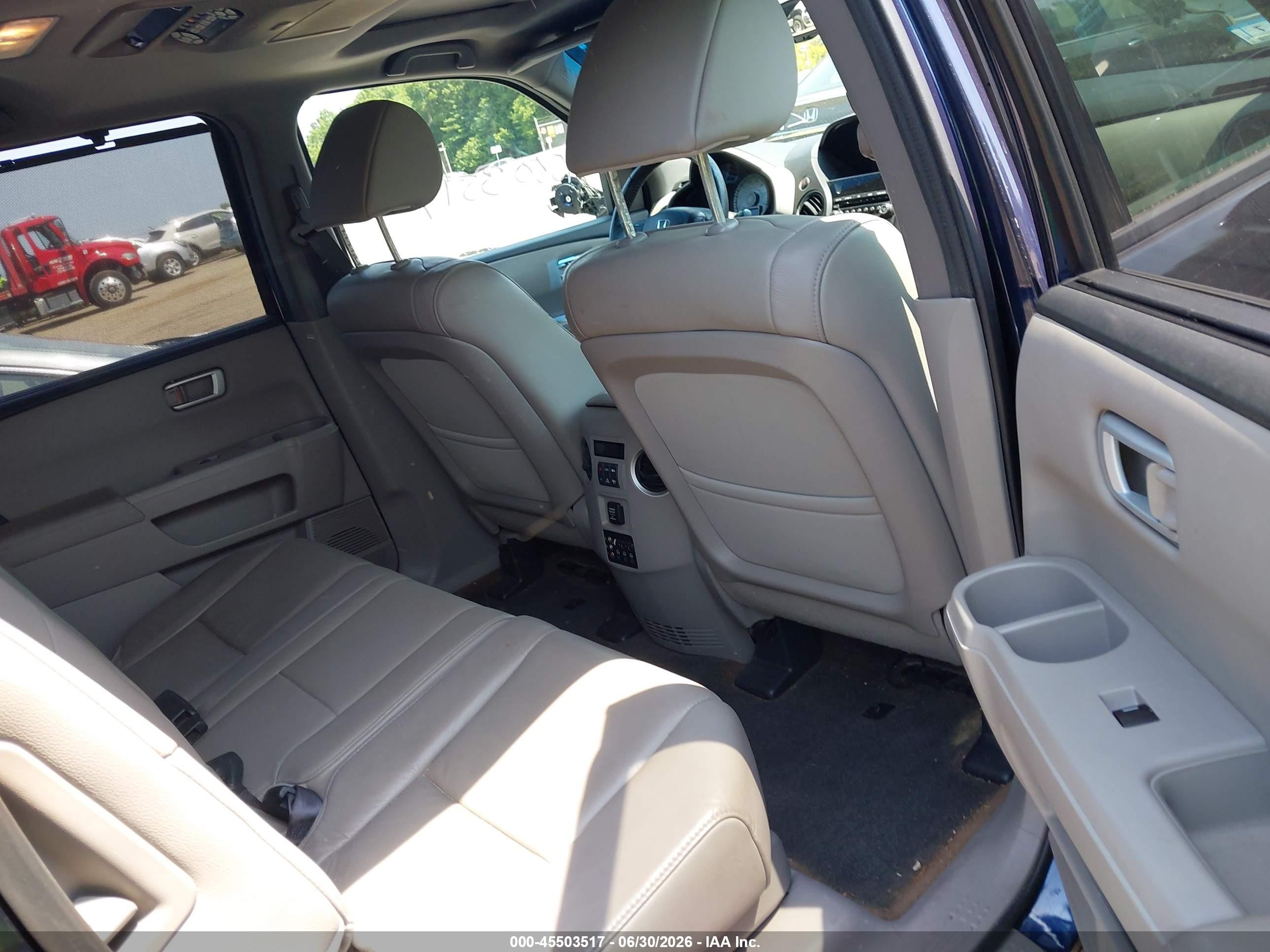 2013 Honda Pilot Touring Blue vin: 5FNYF4H95DB039735