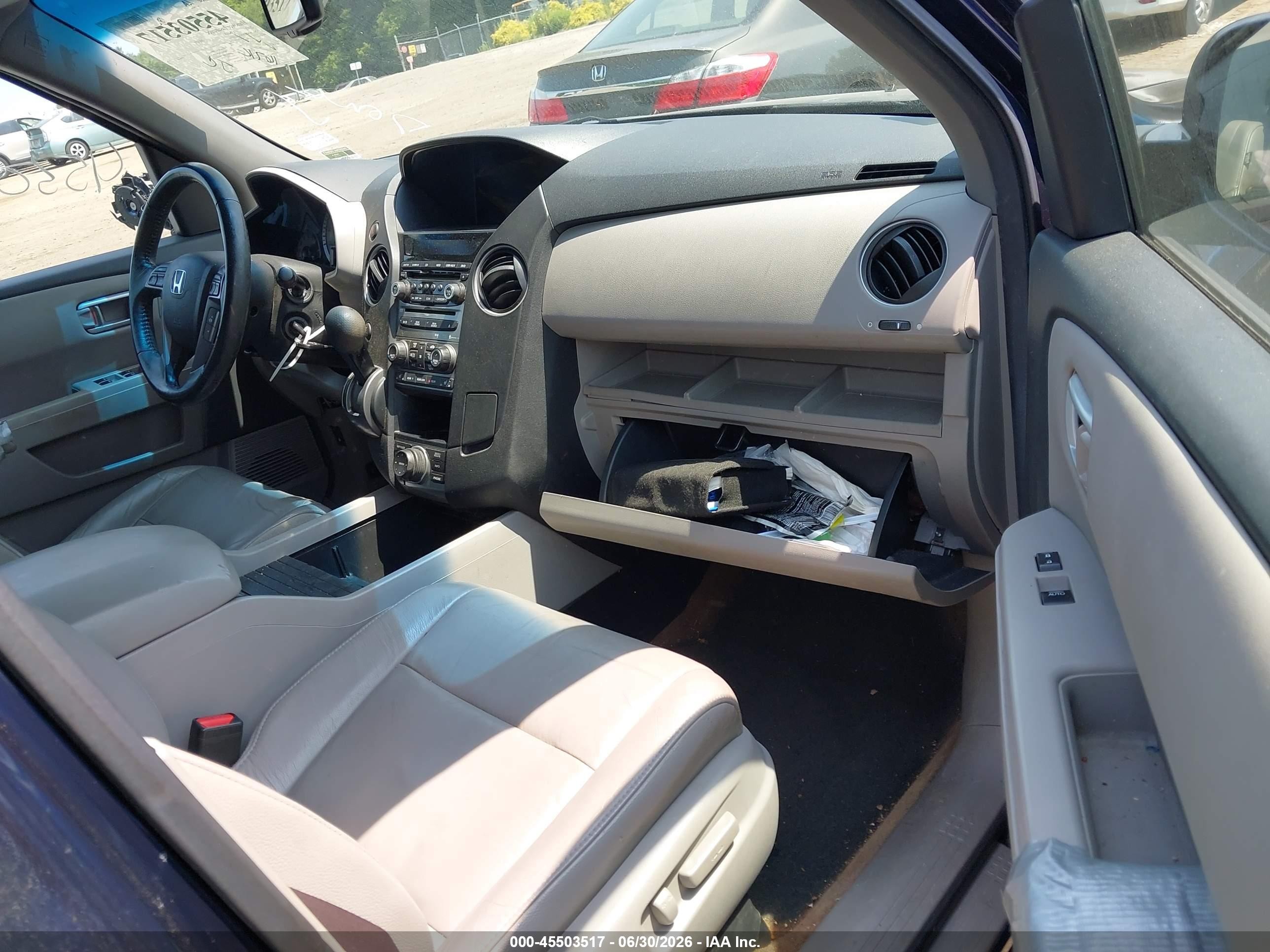 2013 Honda Pilot Touring Blue vin: 5FNYF4H95DB039735