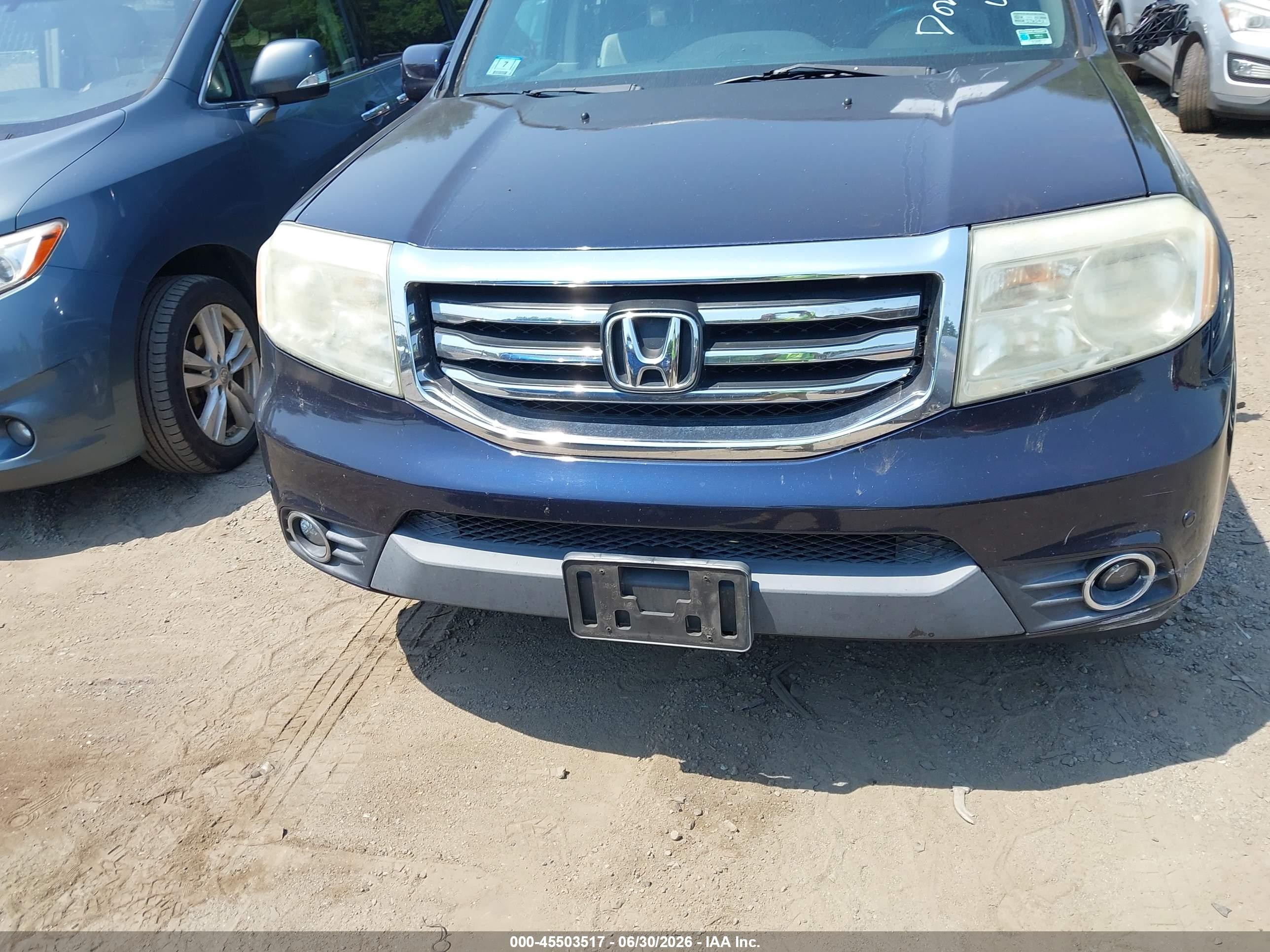 2013 Honda Pilot Touring Blue vin: 5FNYF4H95DB039735