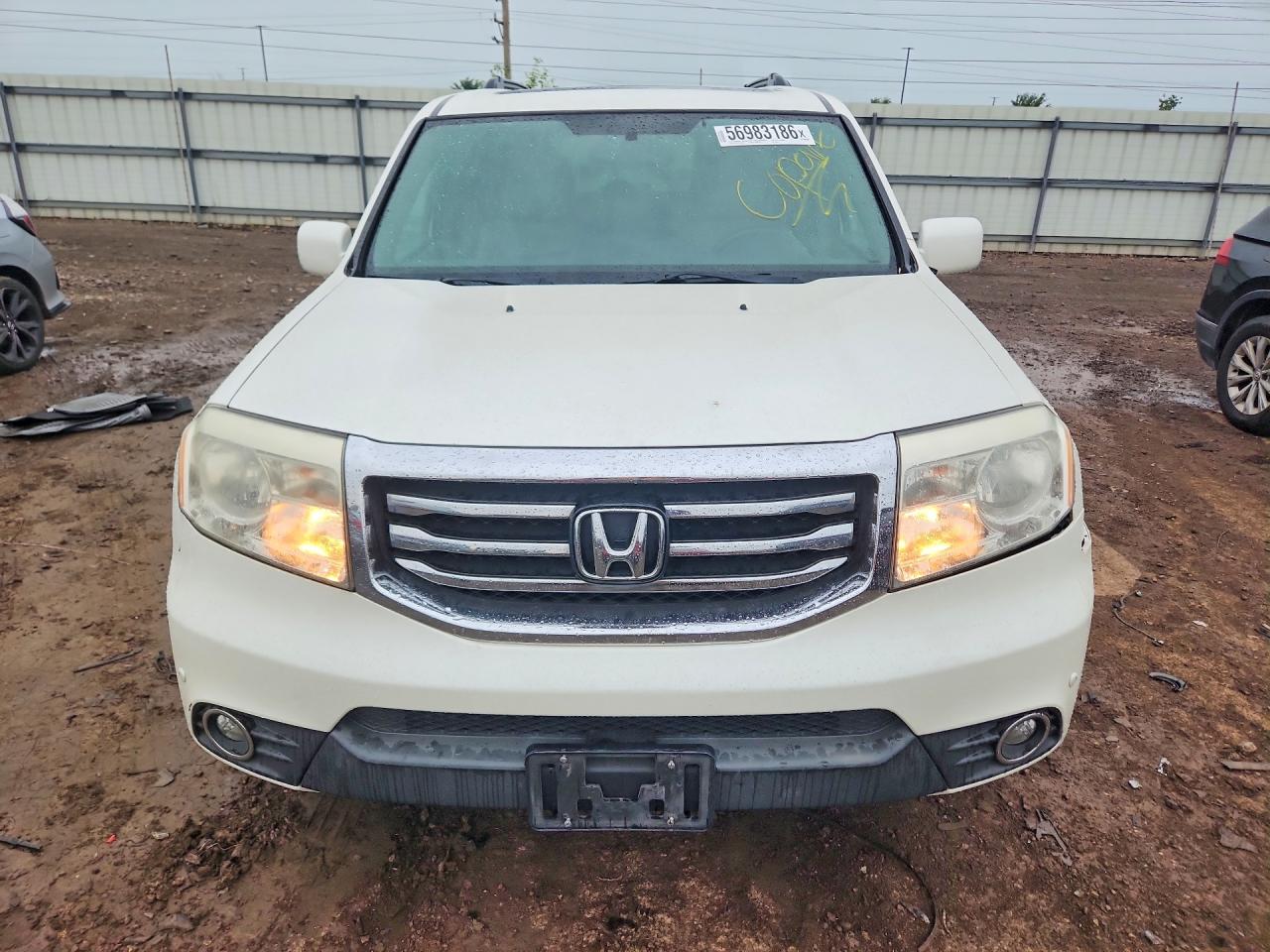 2014 Honda Pilot Touring White vin: 5FNYF4H95EB036657