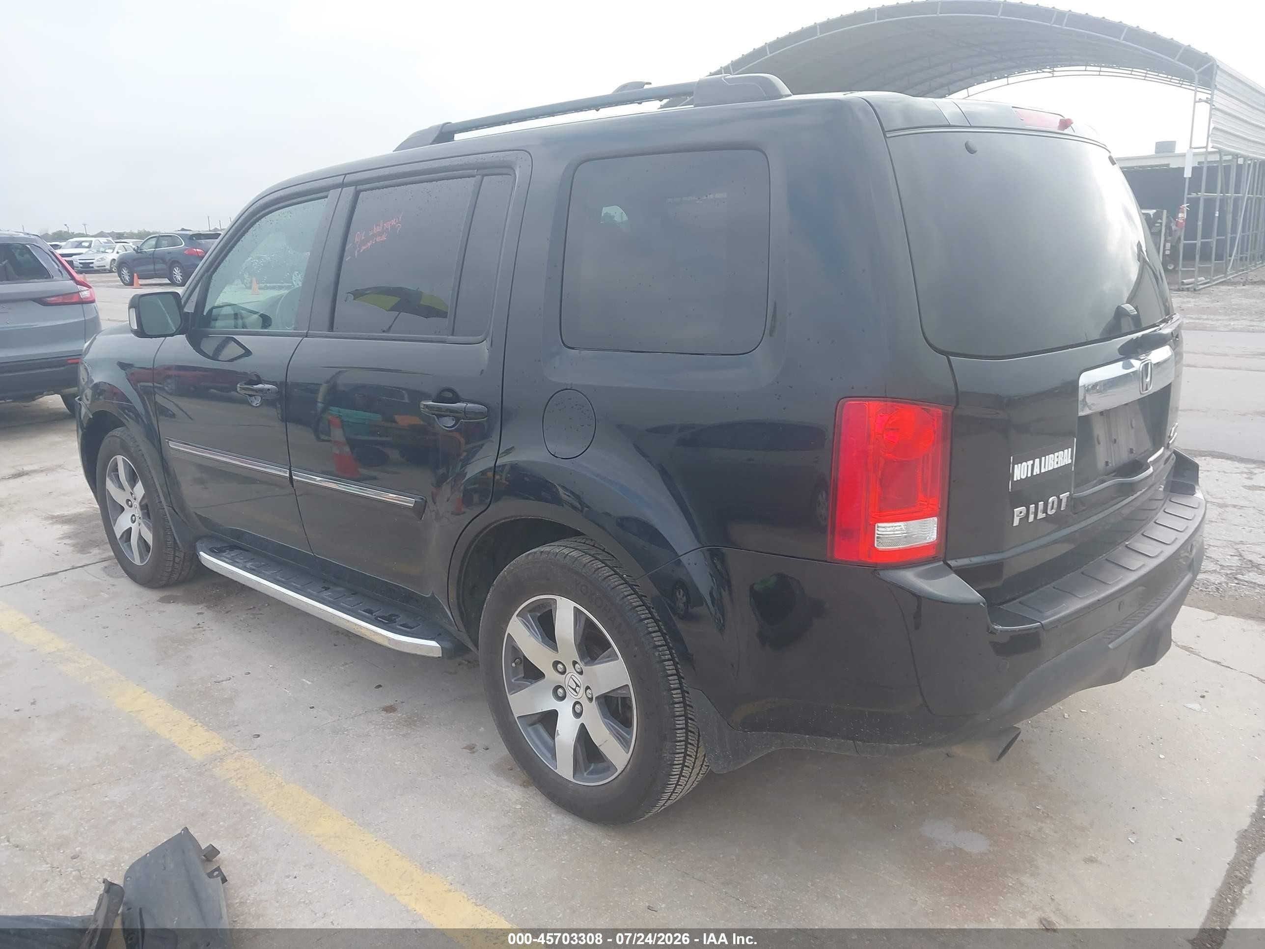 2015 Honda Pilot Touring Black vin: 5FNYF4H95FB071989