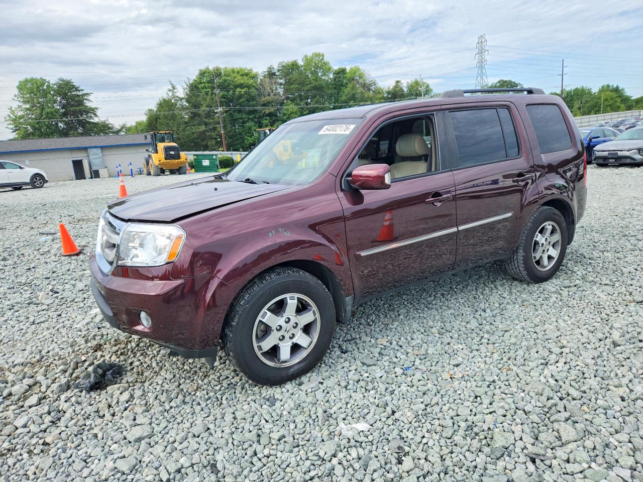 2010 Honda Pilot Touring Burgundy vin: 5FNYF4H96AB019070
