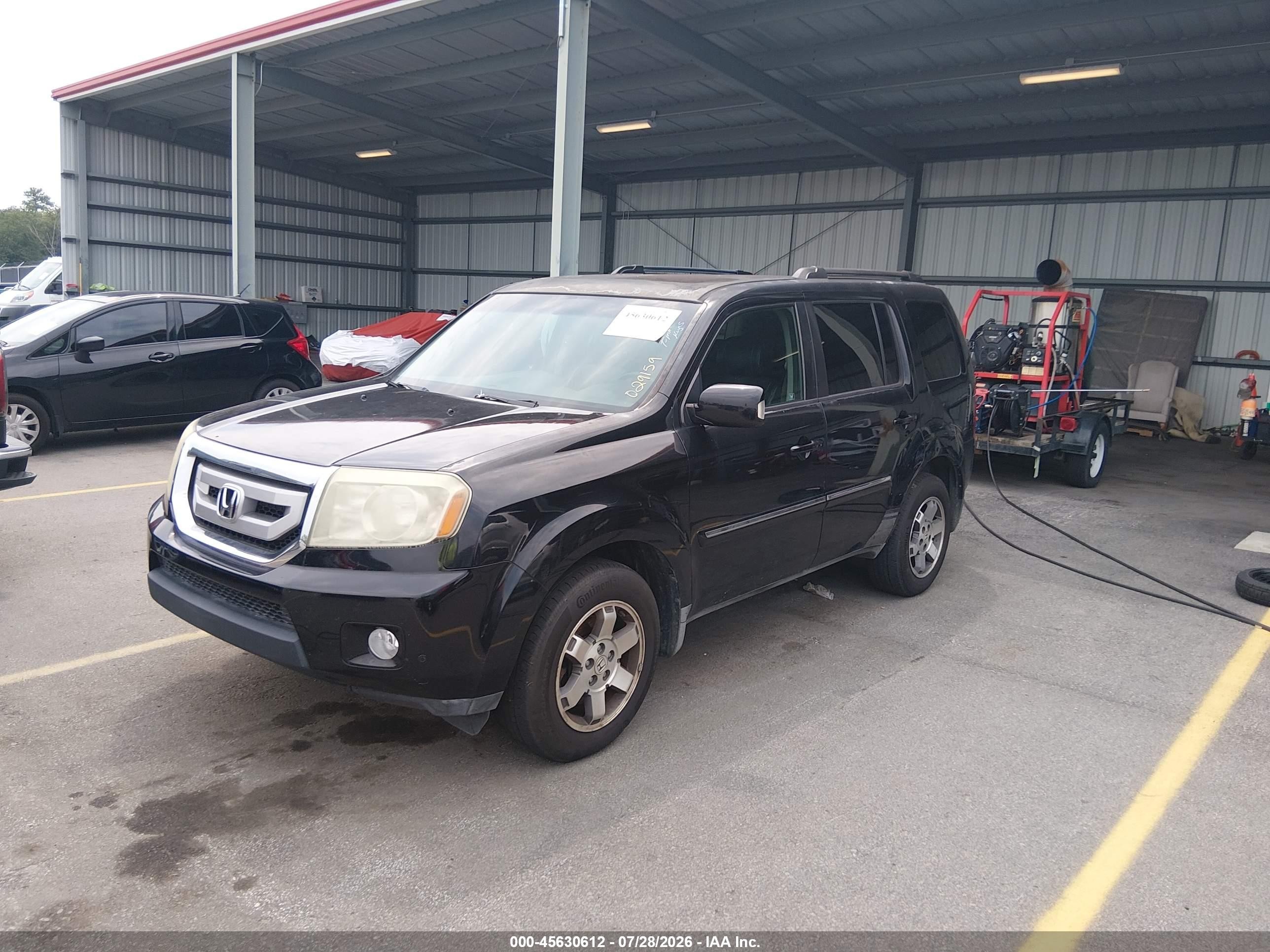 2010 Honda Pilot Touring Black vin: 5FNYF4H96AB029159