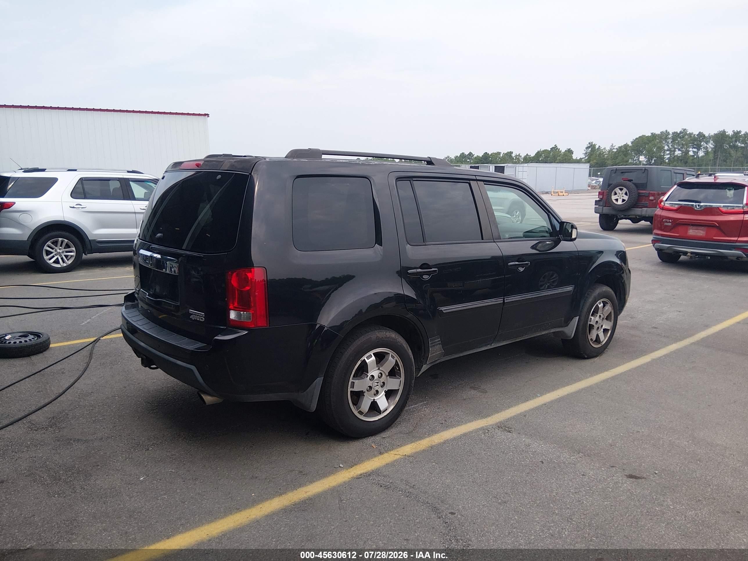 2010 Honda Pilot Touring Black vin: 5FNYF4H96AB029159
