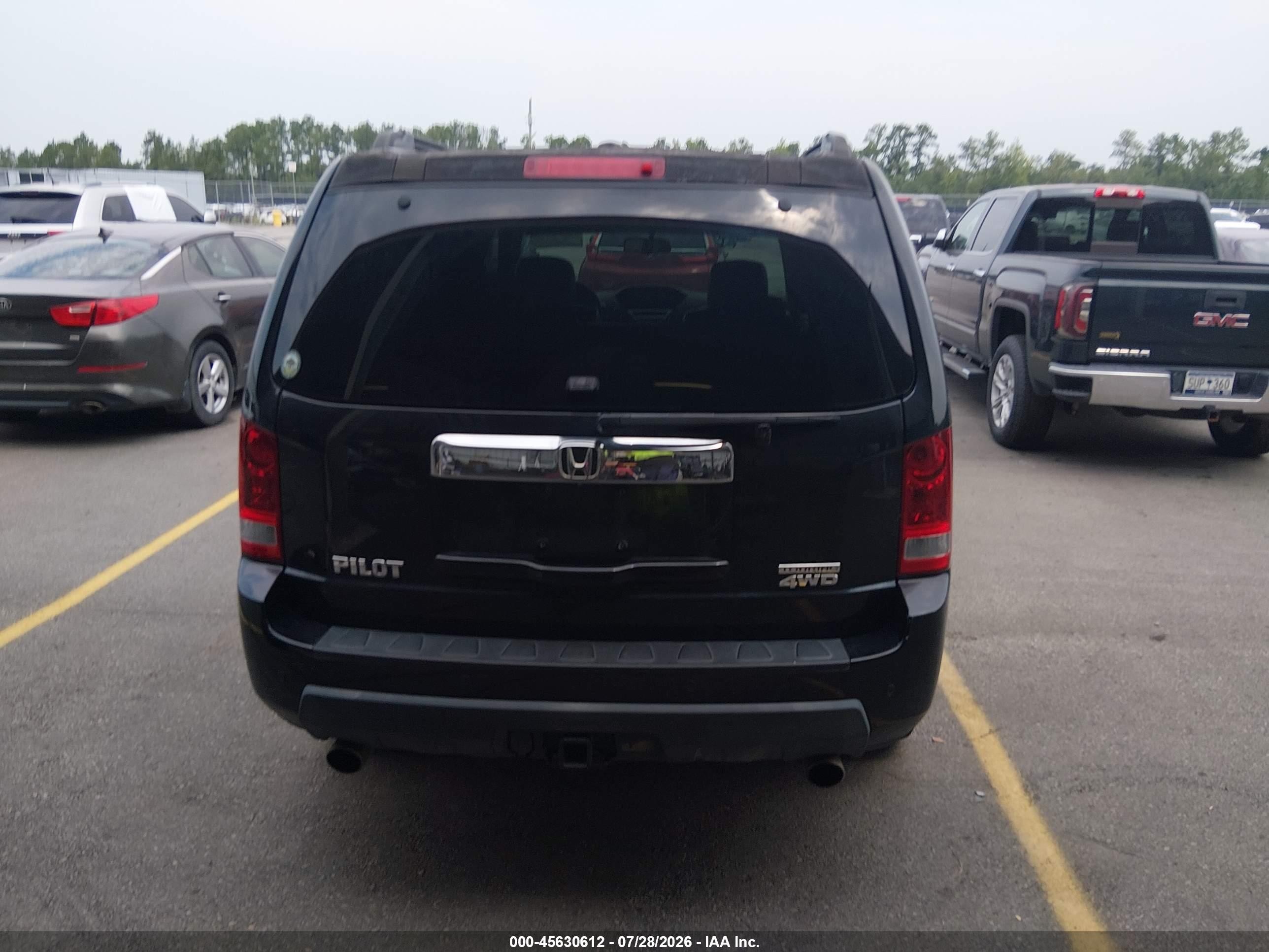 2010 Honda Pilot Touring Black vin: 5FNYF4H96AB029159