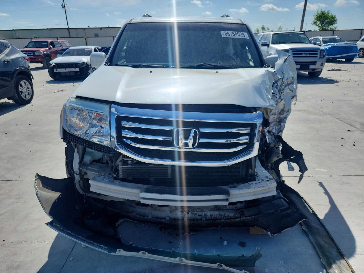 2012 Honda Pilot Touring White vin: 5FNYF4H96CB037975