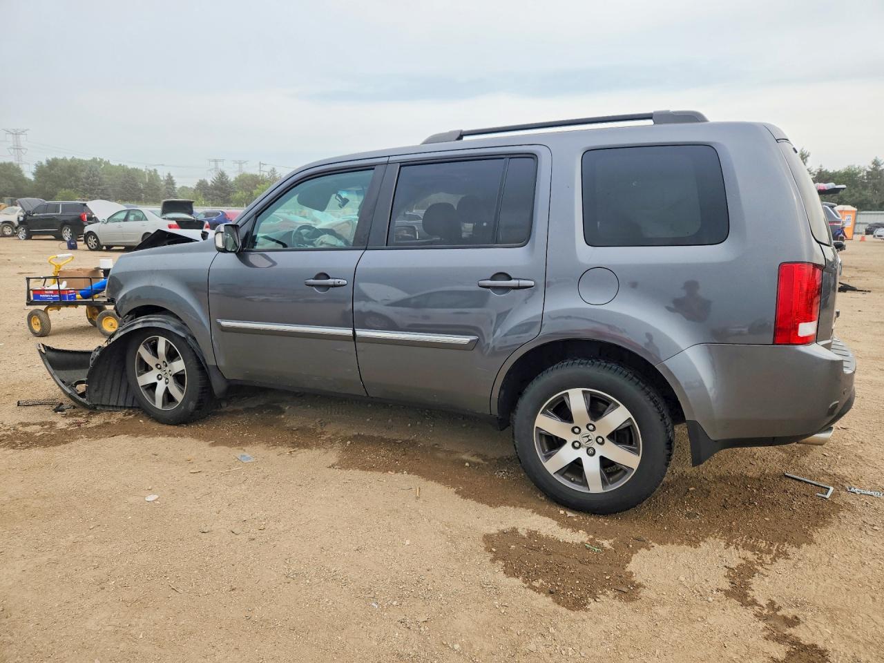 2012 Honda Pilot Touring Gray vin: 5FNYF4H96CB042724