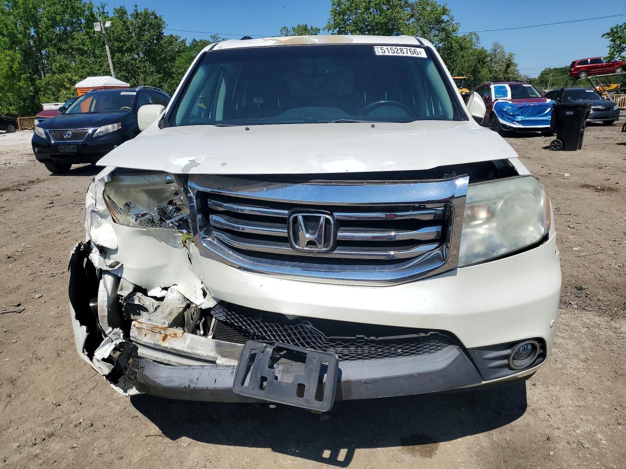 2012 Honda Pilot Touring White vin: 5FNYF4H96CB051973