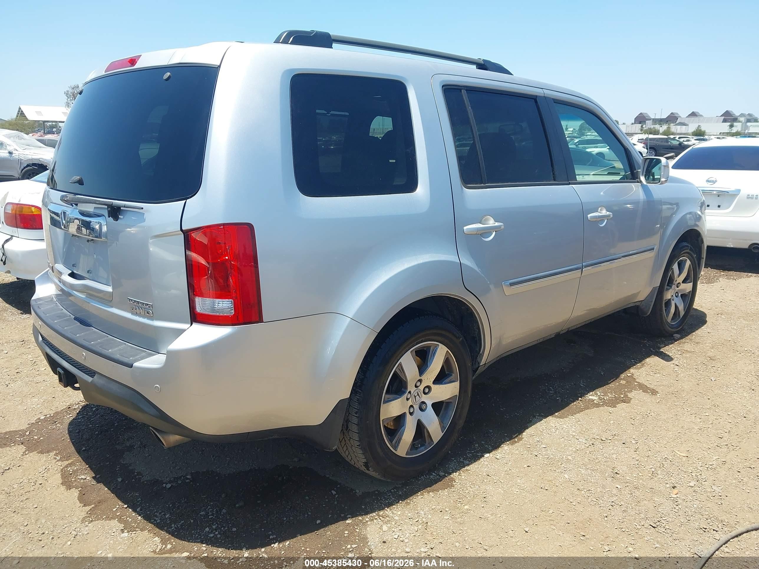 2012 Honda Pilot Touring Silver vin: 5FNYF4H96CB054114