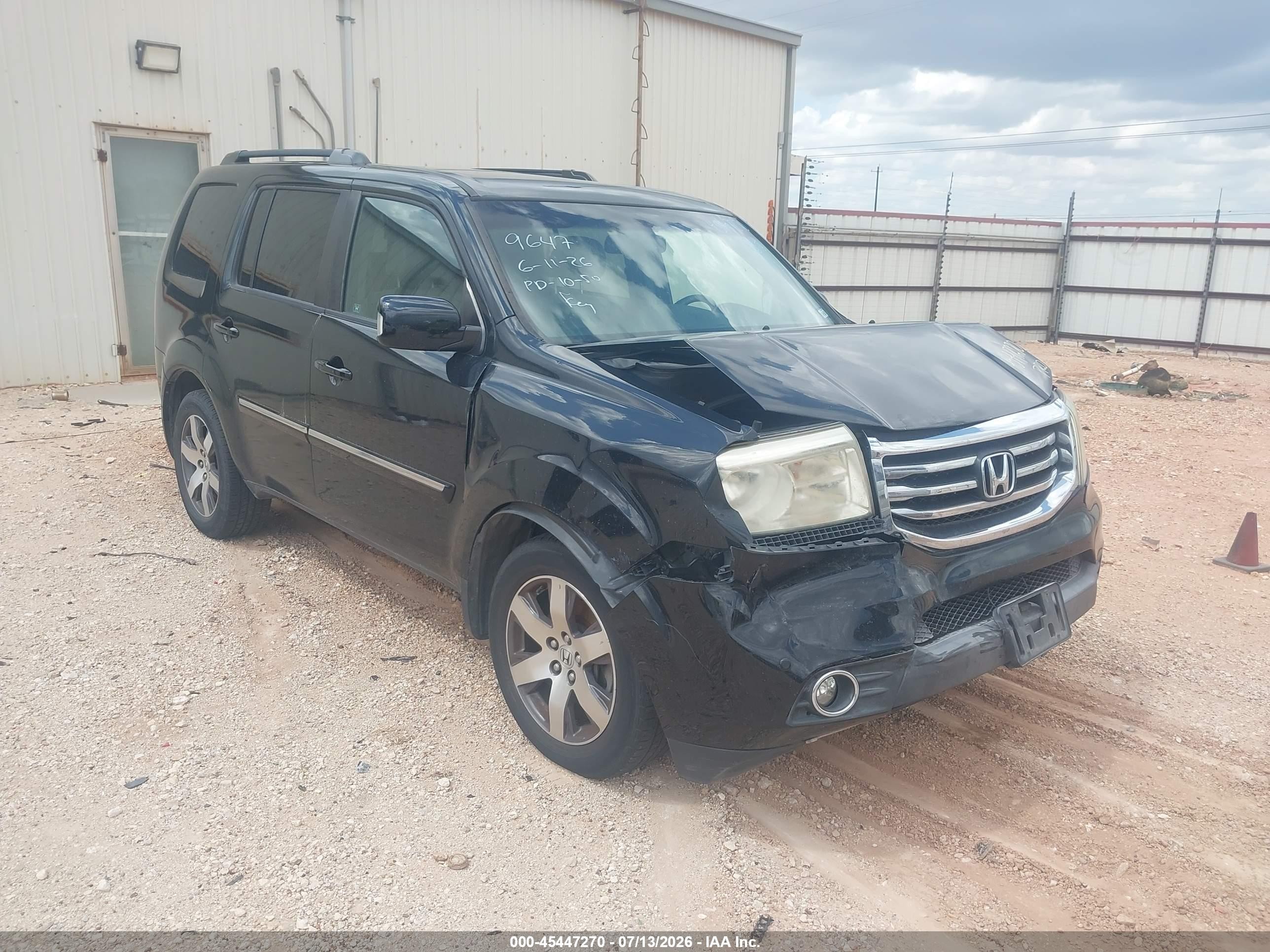 2012 Honda Pilot Touring Black vin: 5FNYF4H96CB069647