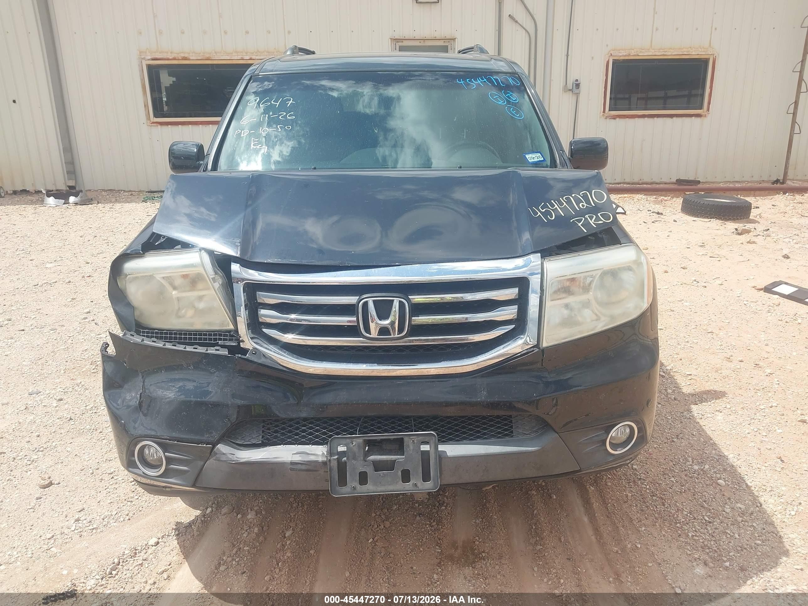 2012 Honda Pilot Touring Black vin: 5FNYF4H96CB069647