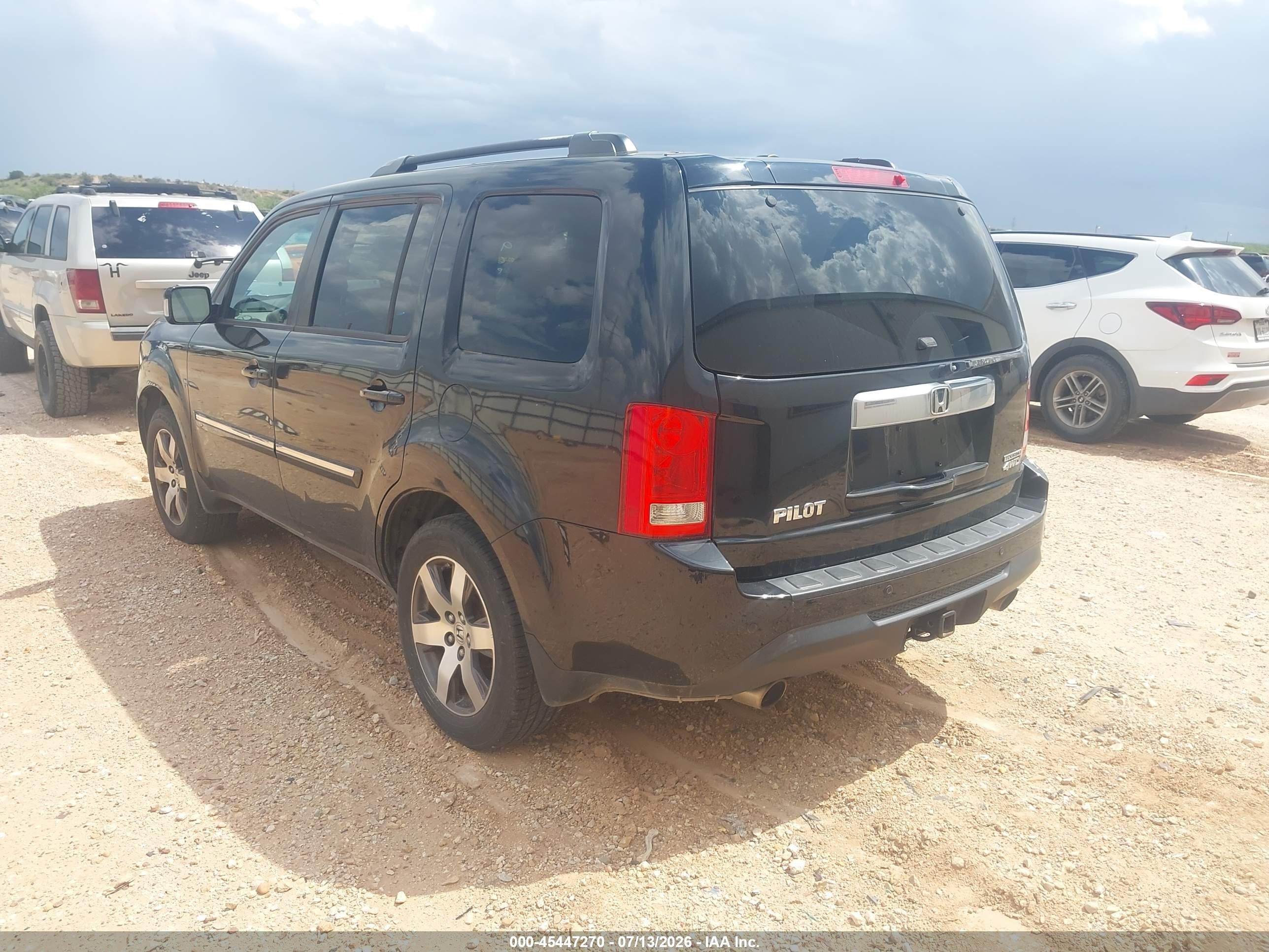 2012 Honda Pilot Touring Black vin: 5FNYF4H96CB069647