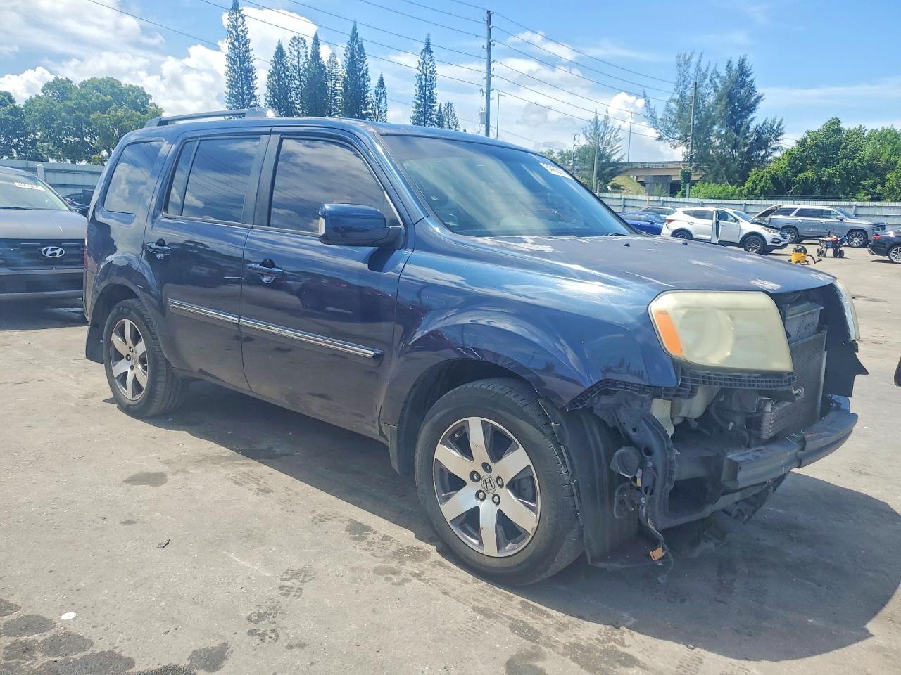 2012 Honda Pilot Touring Blue vin: 5FNYF4H96CB077926
