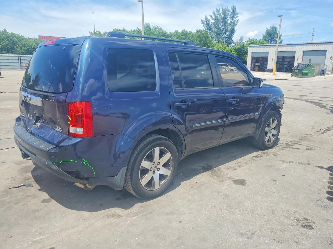 2012 Honda Pilot Touring Blue vin: 5FNYF4H96CB077926